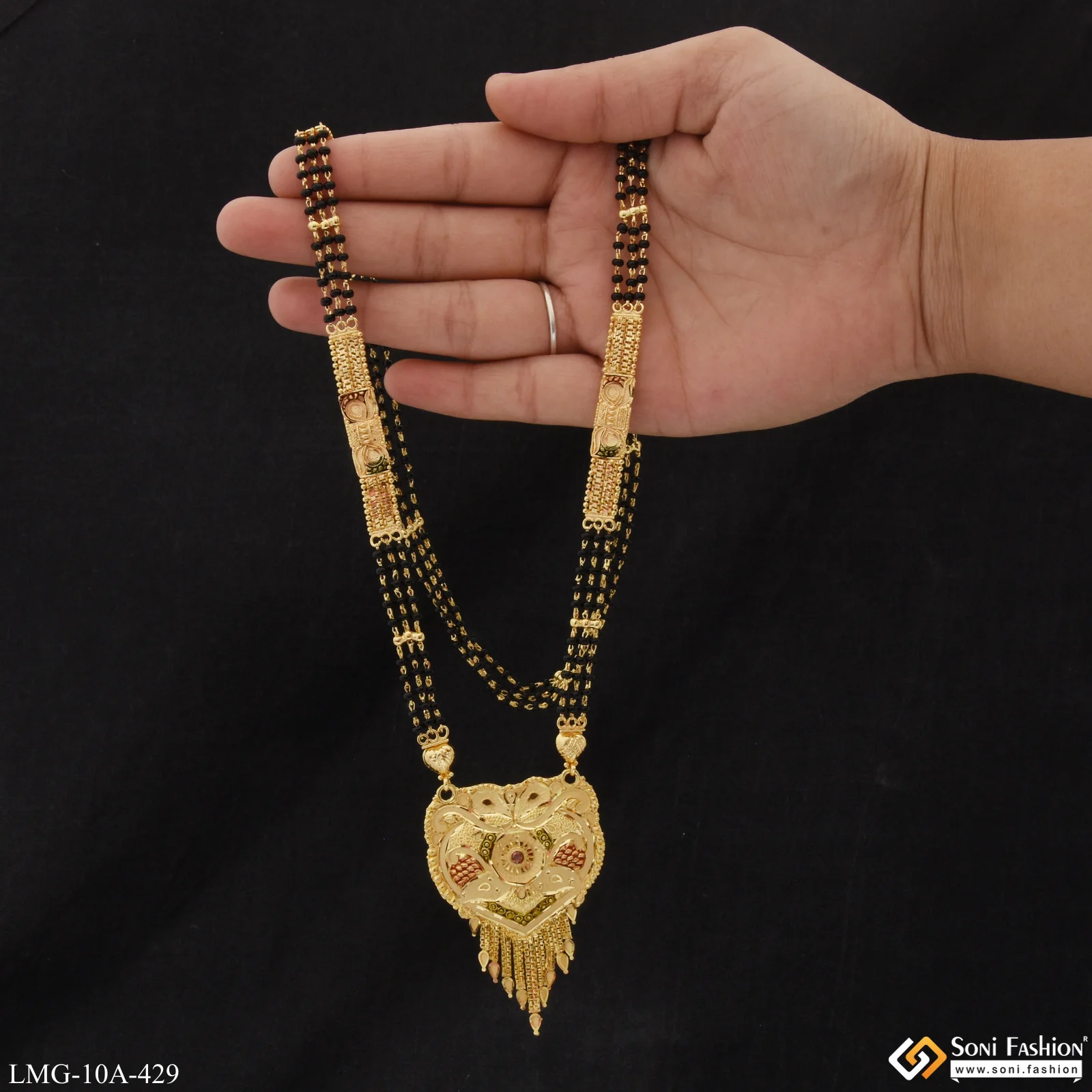 Magnificent Design Chic Design Gold Plated Mangalsutra for Women - Style A429 - Image 6