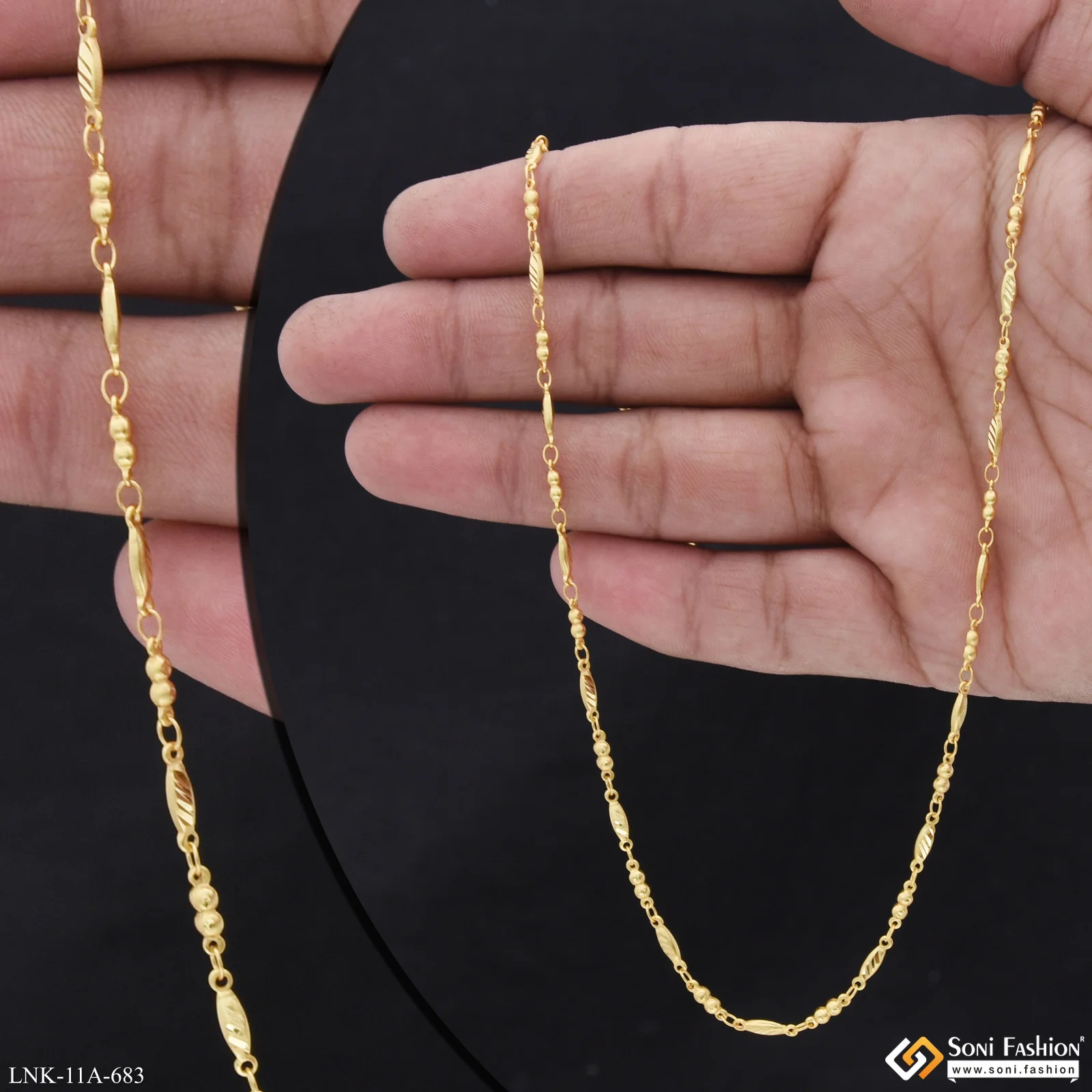 Magnificent Design Gold Plated Chain for Ladies - Style A683 - Image 2