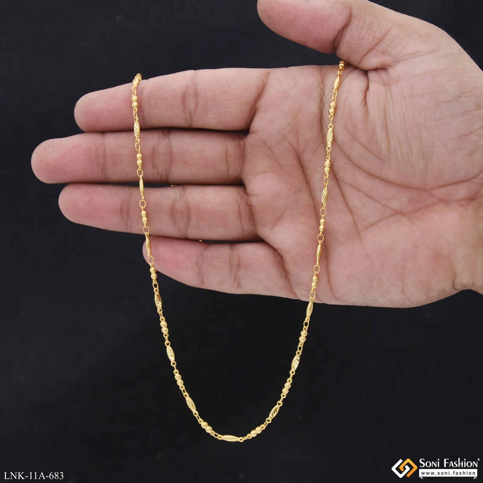 Magnificent Design Gold Plated Chain for Ladies - Style A683 - Image 6