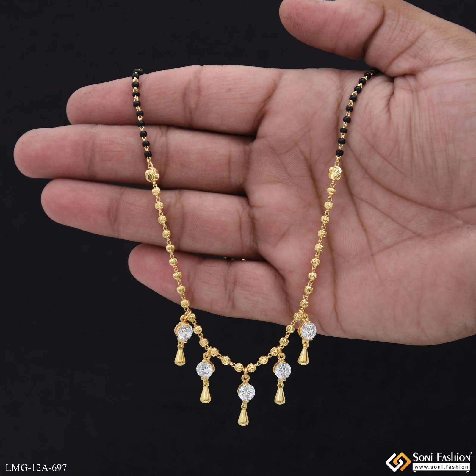 Magnificent Design Gold Plated Mangalsutra for Women - Style A697 - Image 2