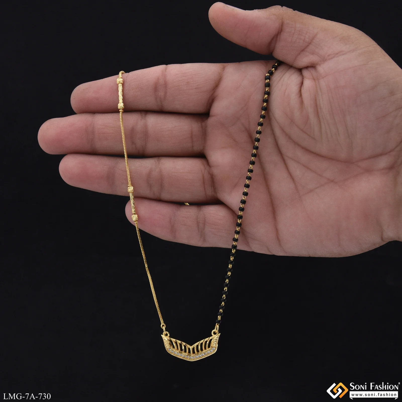 Magnificent Design Gold Plated Mangalsutra for Women - Style A730 - Image 2