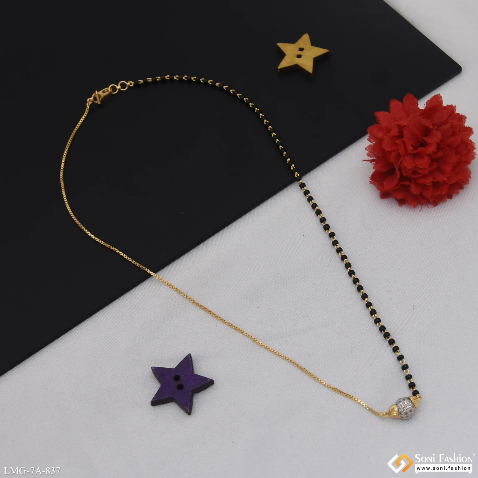 Magnificent Design Gold Plated Mangalsutra for Women - Style A837 - Image 3