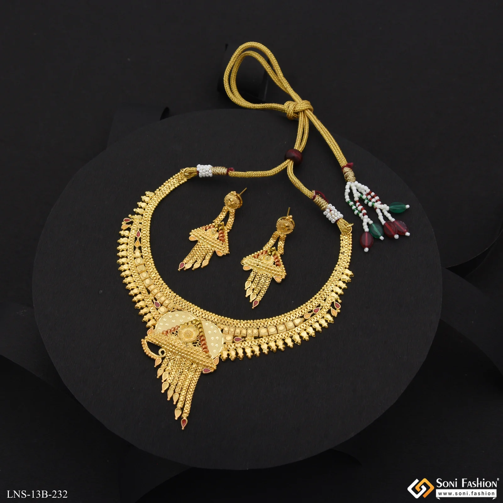 Magnificent Design Gold Plated Necklace Set for Women - Style B232 - Image 2