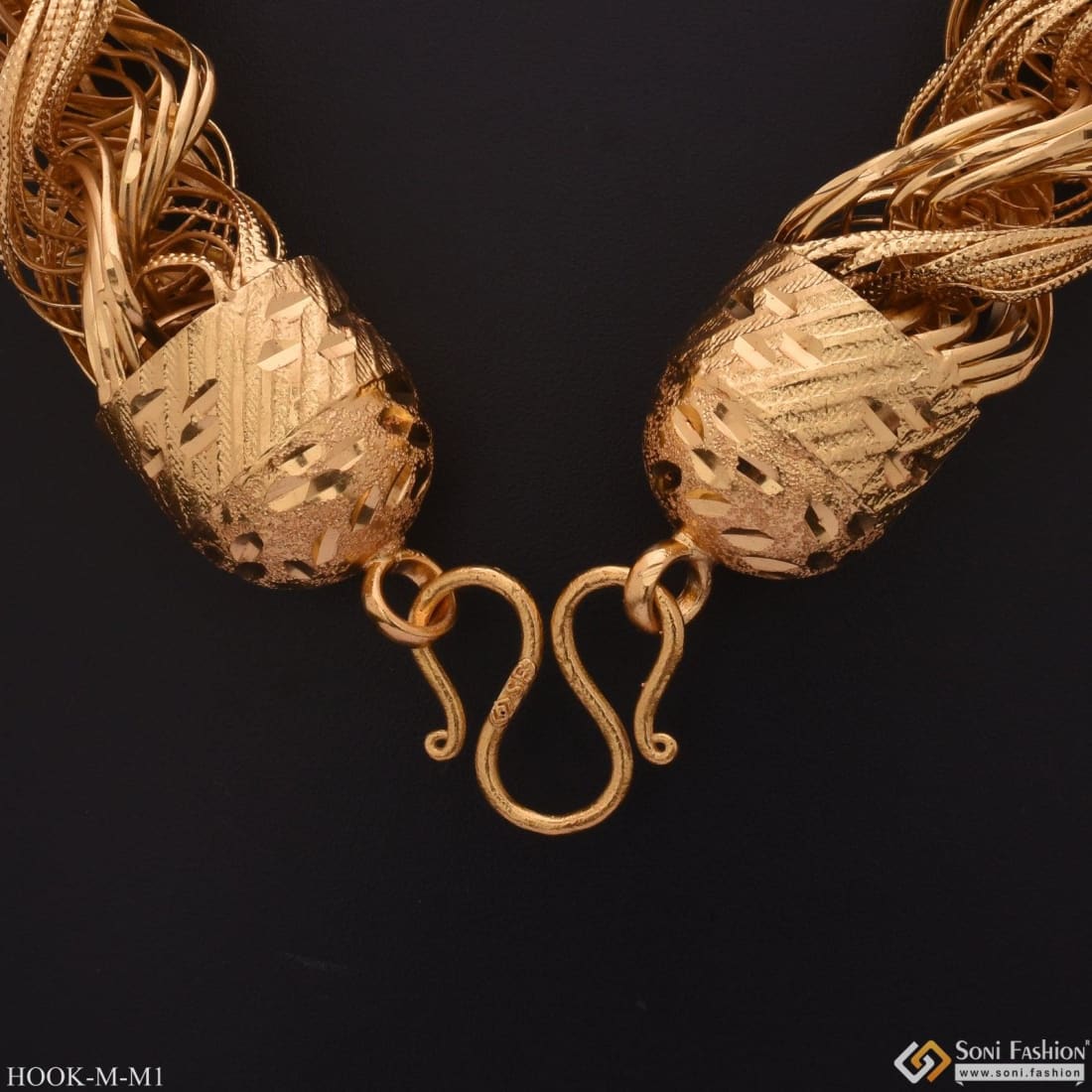Medium Size - M/w Hook For Chain - Gold Plated - Design 1 - Image 3