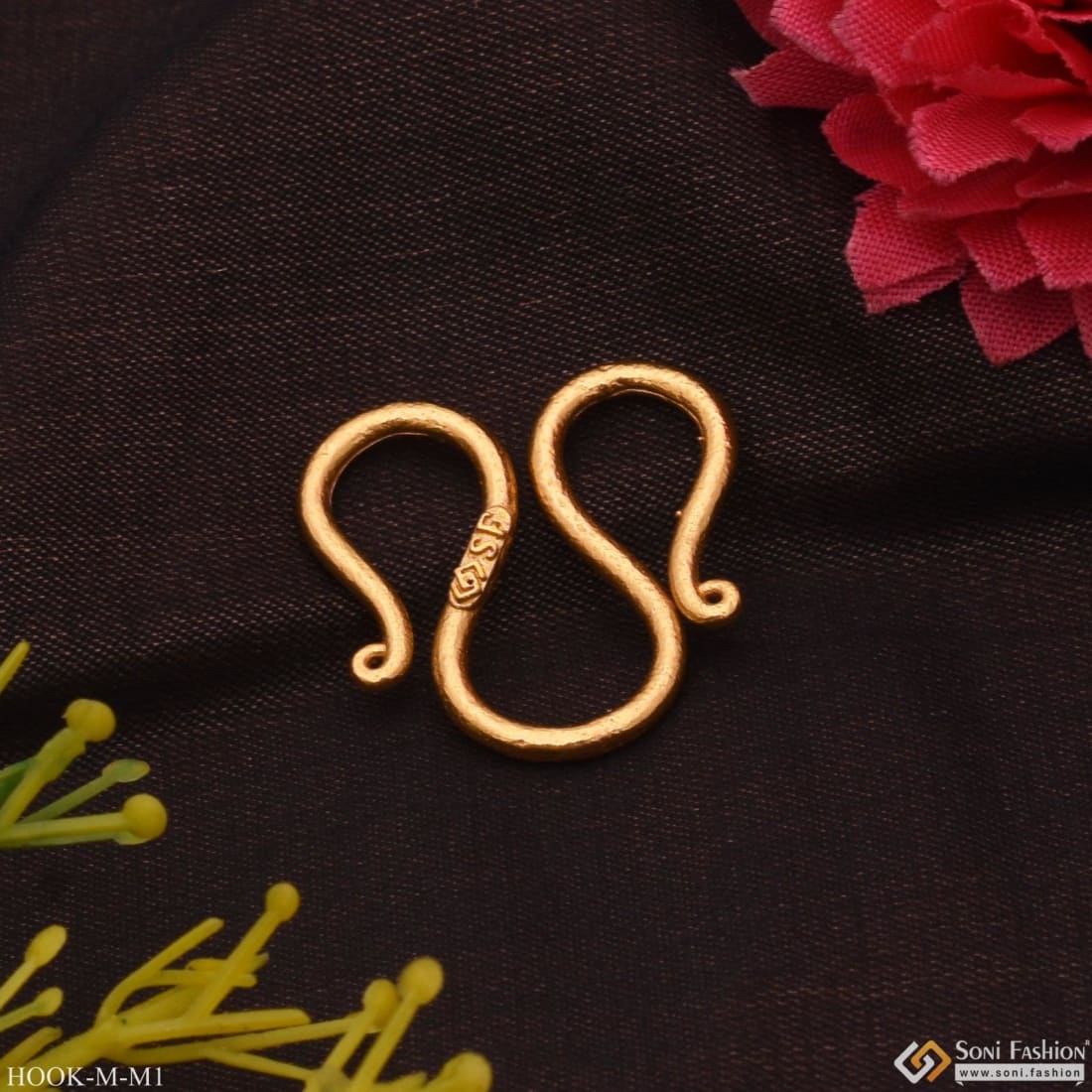 Medium Size - M/w Hook For Chain - Gold Plated - Design 1 - Image 8