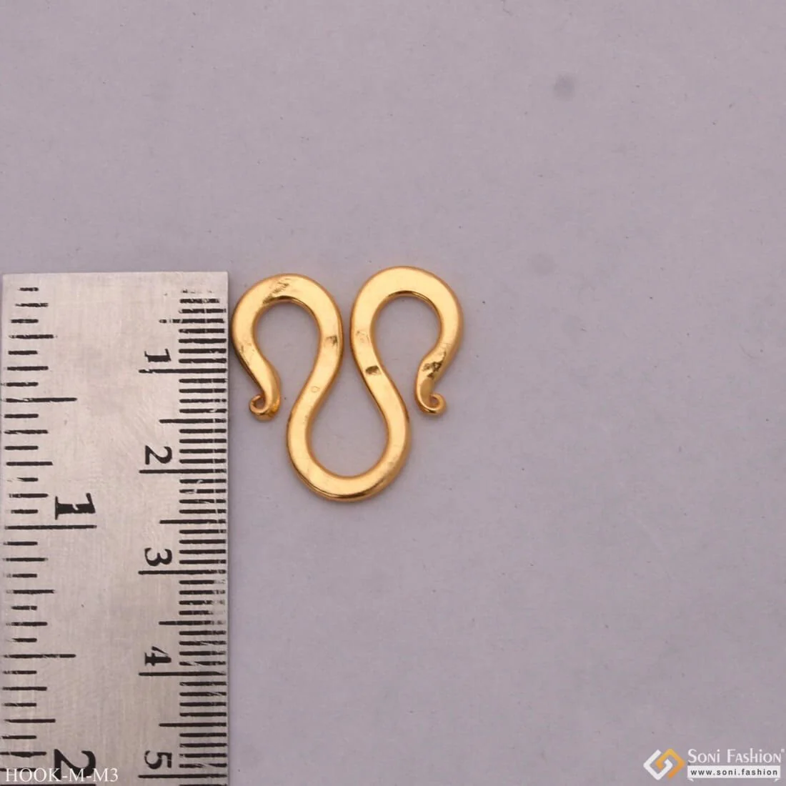 Medium Size - M/W Hook for Chain - Gold Plated - Design 3 - Image 3
