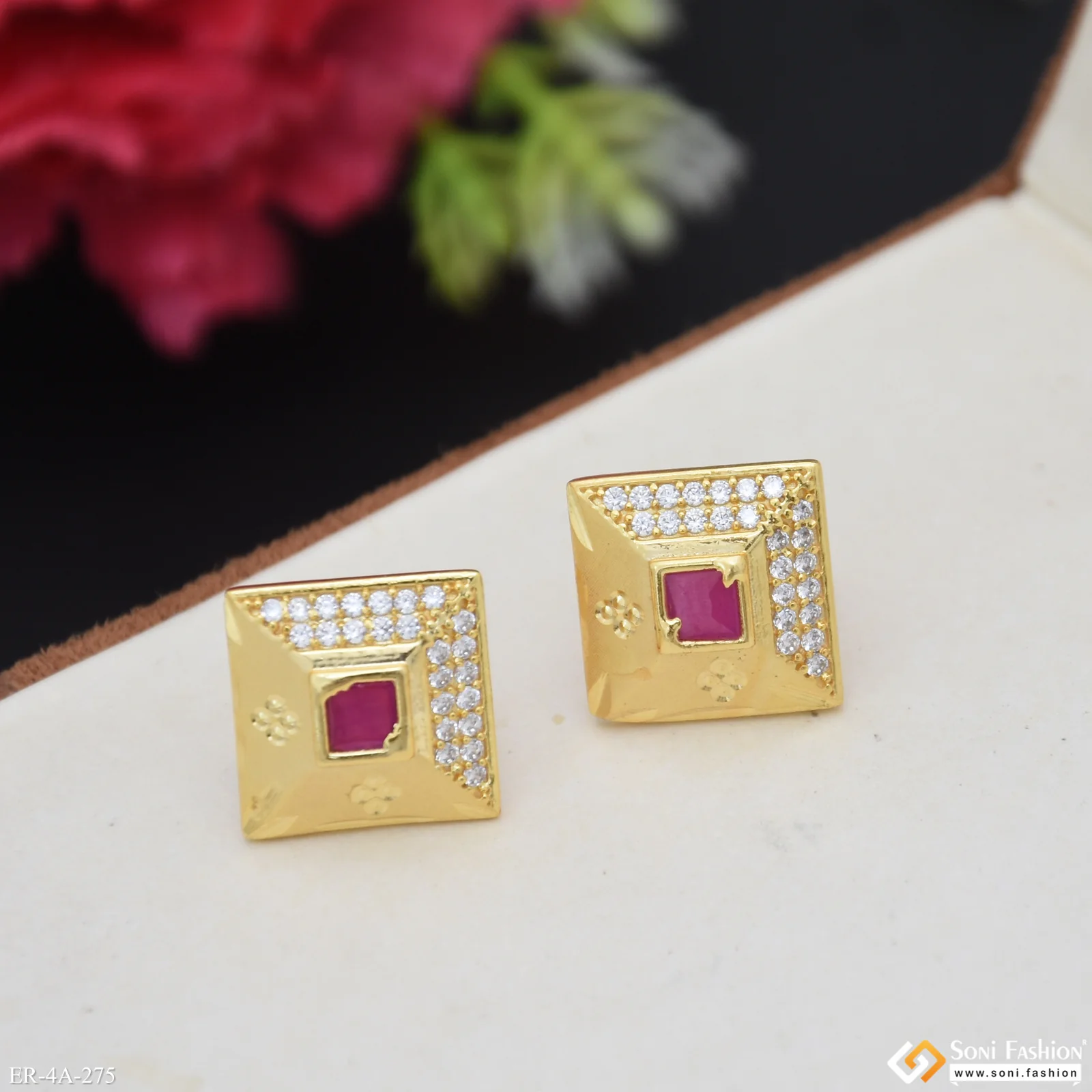 New Style Gold Plated Earrings for Ladies - Style A275 - Image 4