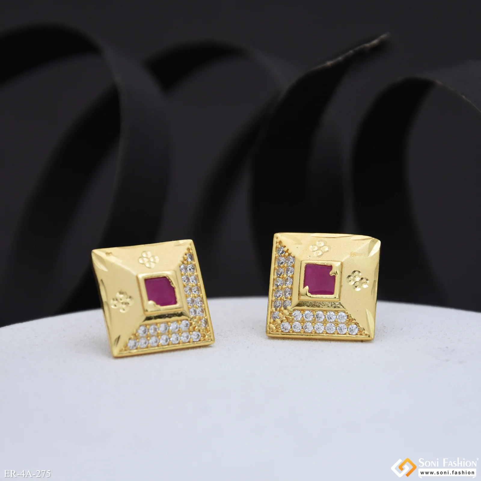 New Style Gold Plated Earrings for Ladies - Style A275 - Image 5