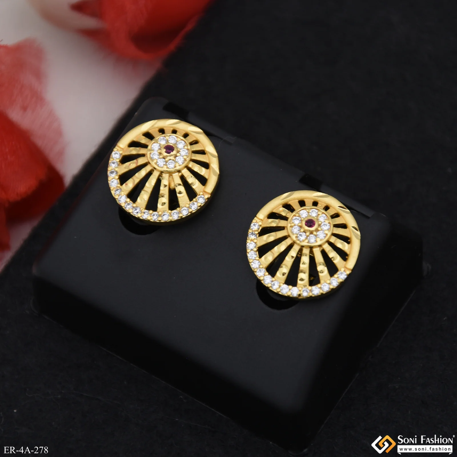New Style Gold Plated Earrings for Ladies - Style A278 - Image 3