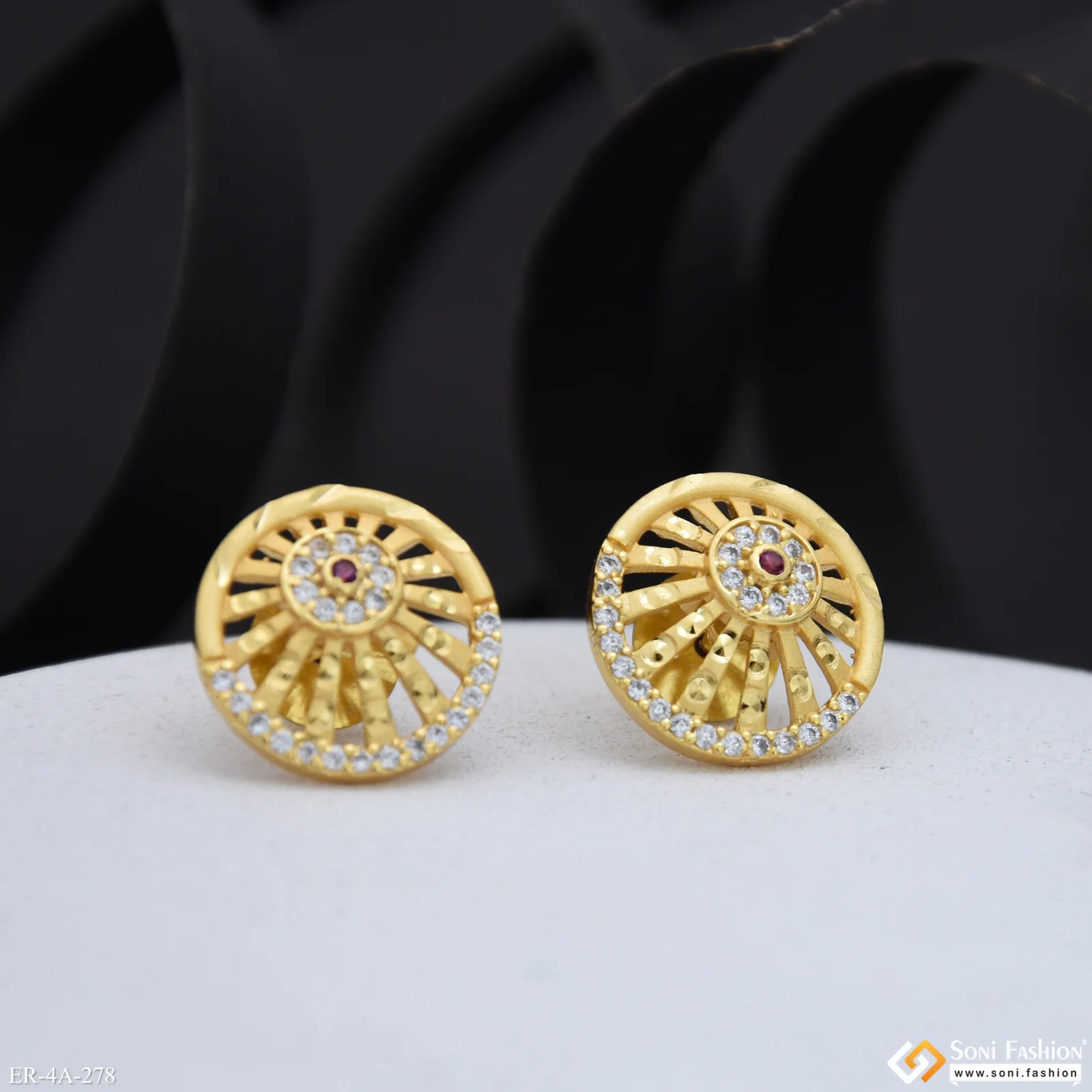 New Style Gold Plated Earrings for Ladies - Style A278 - Image 5
