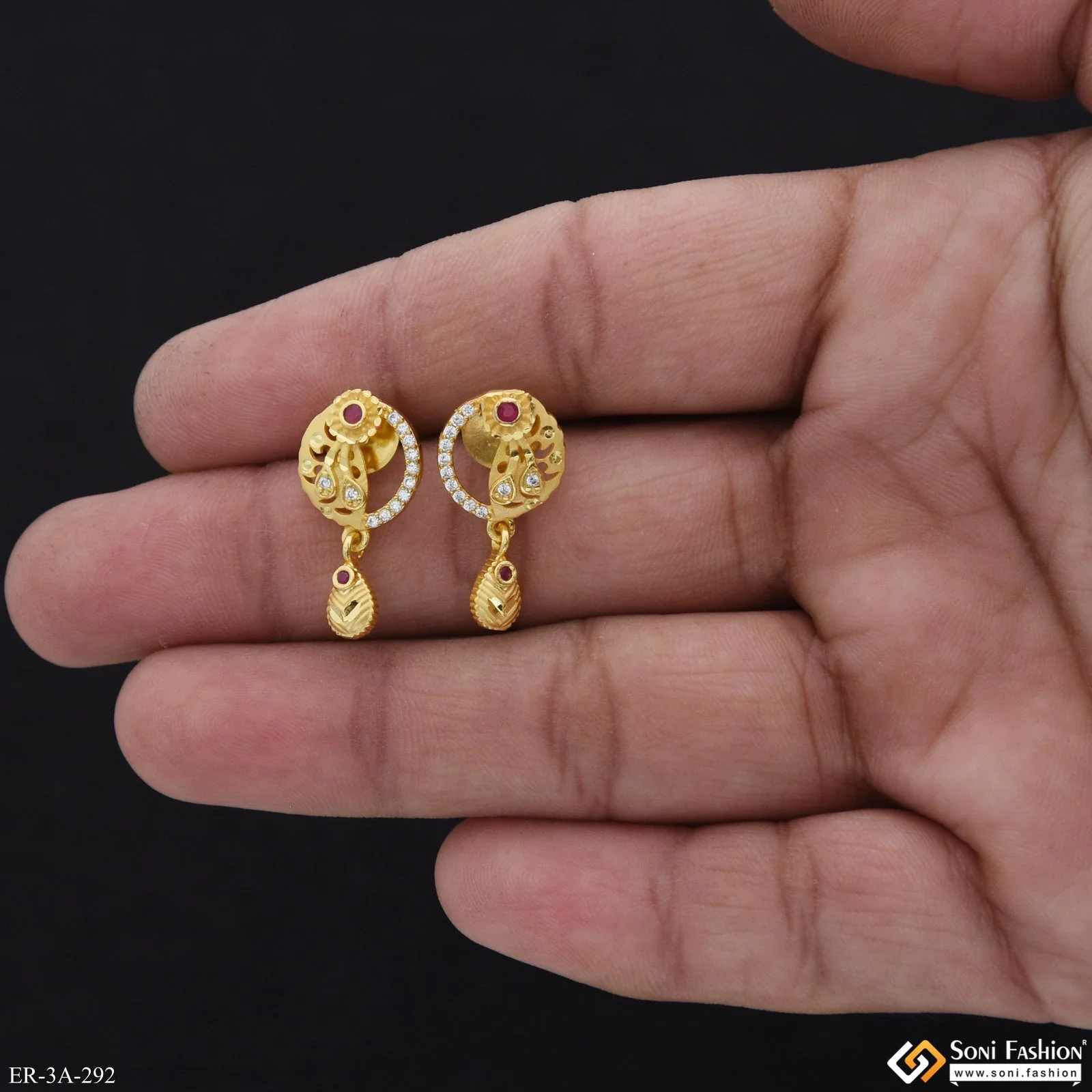 New Style Gold Plated Earrings for Ladies - Style A292 - Image 5