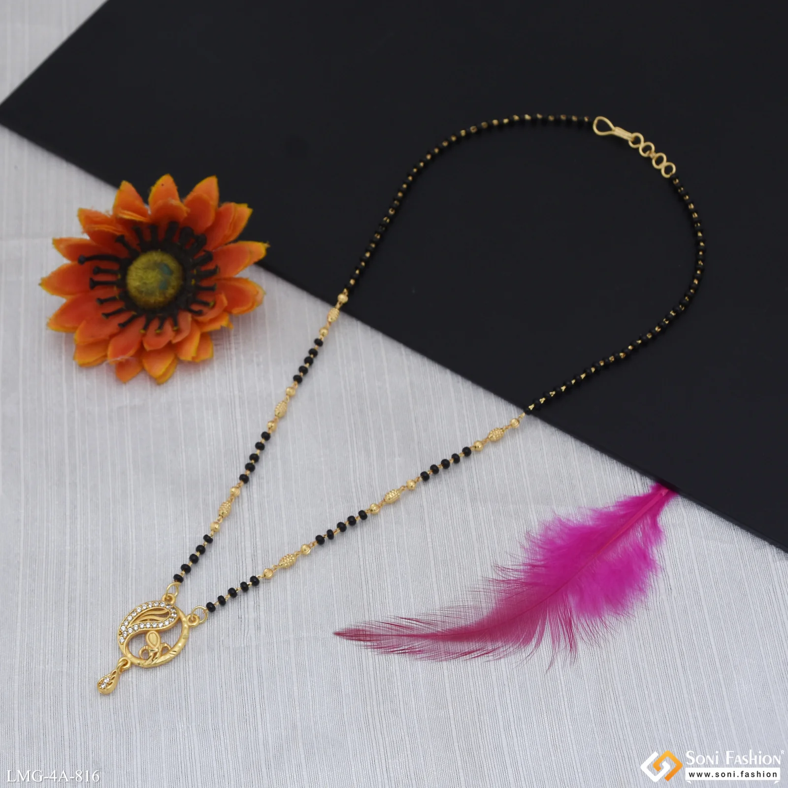 New Style Gold Plated Mangalsutra for Women - Style A816 - Image 3