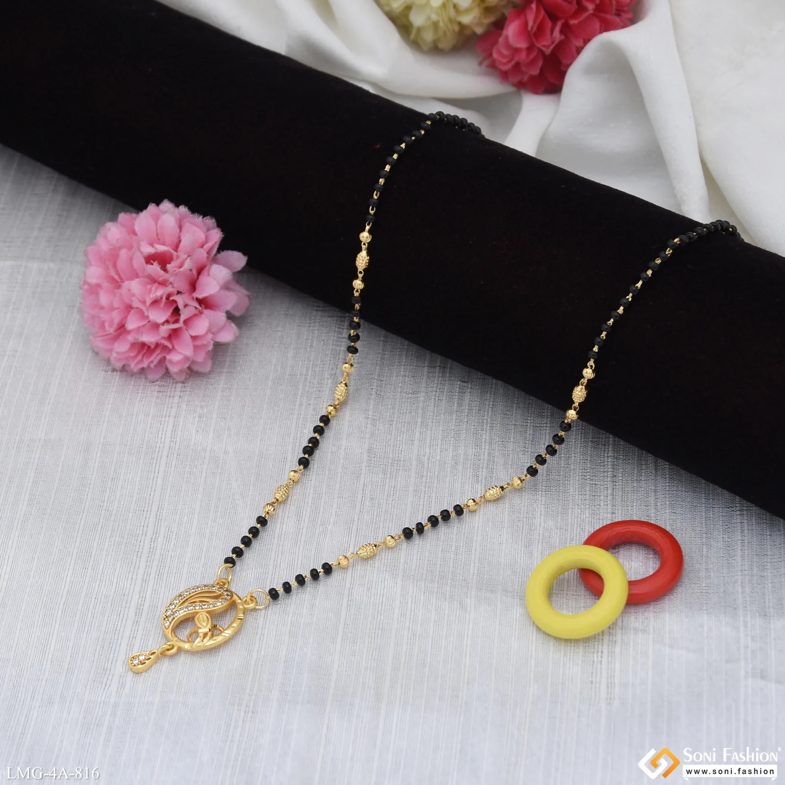 New Style Gold Plated Mangalsutra for Women - Style A816 - Image 4