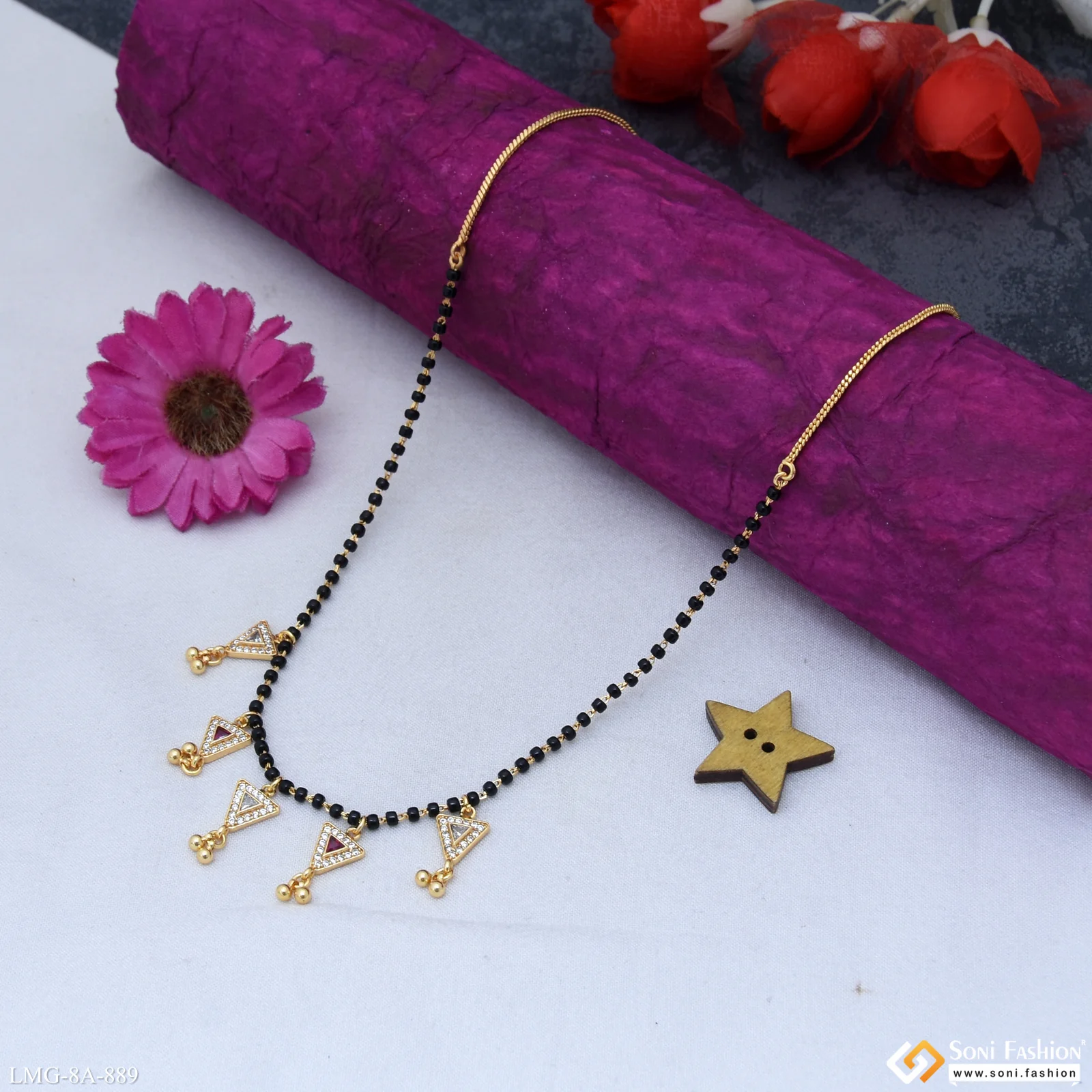 New Style Gold Plated Mangalsutra for Women - Style A889 - Image 3