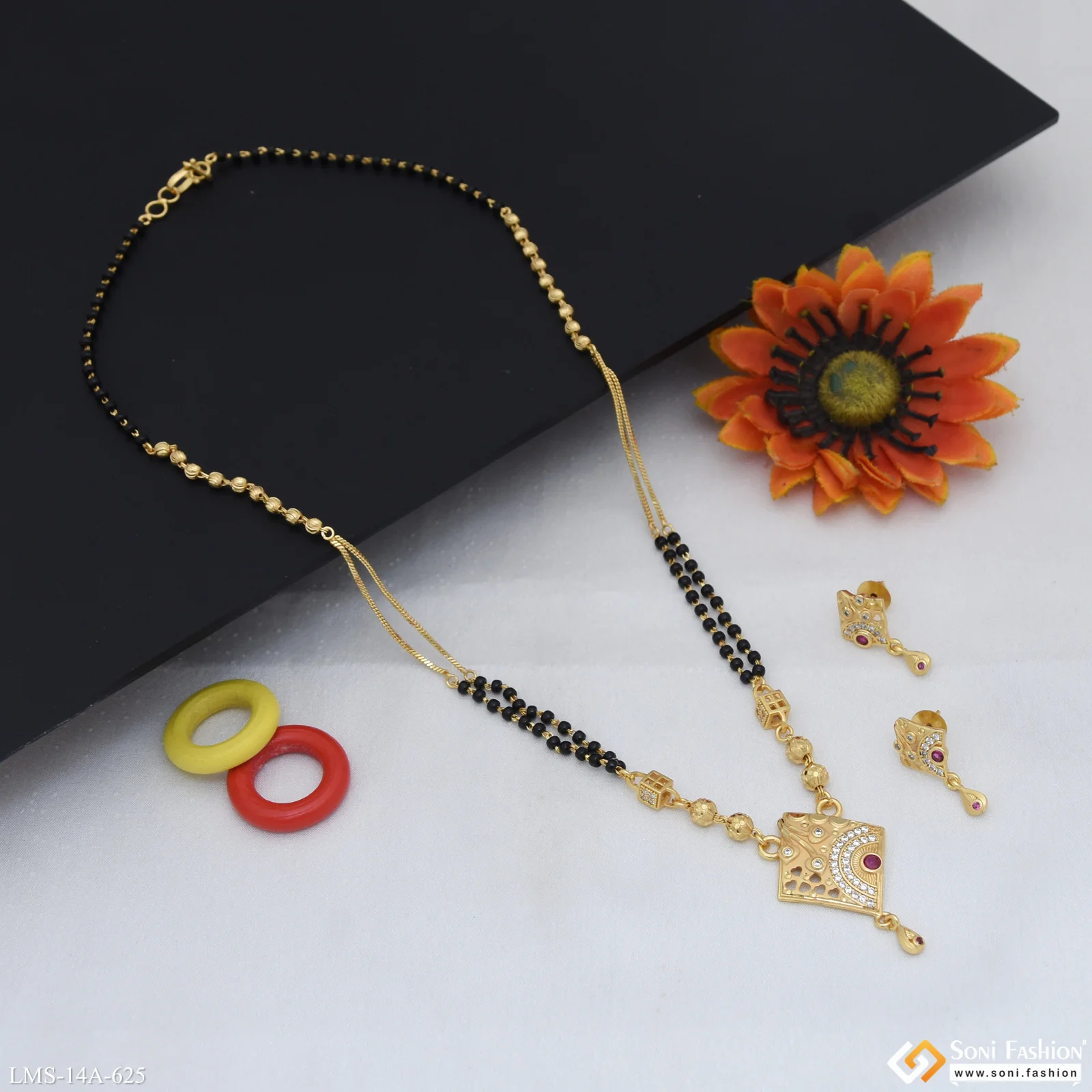 New Style Gold Plated Mangalsutra Set for Women - Style A625 - Image 4
