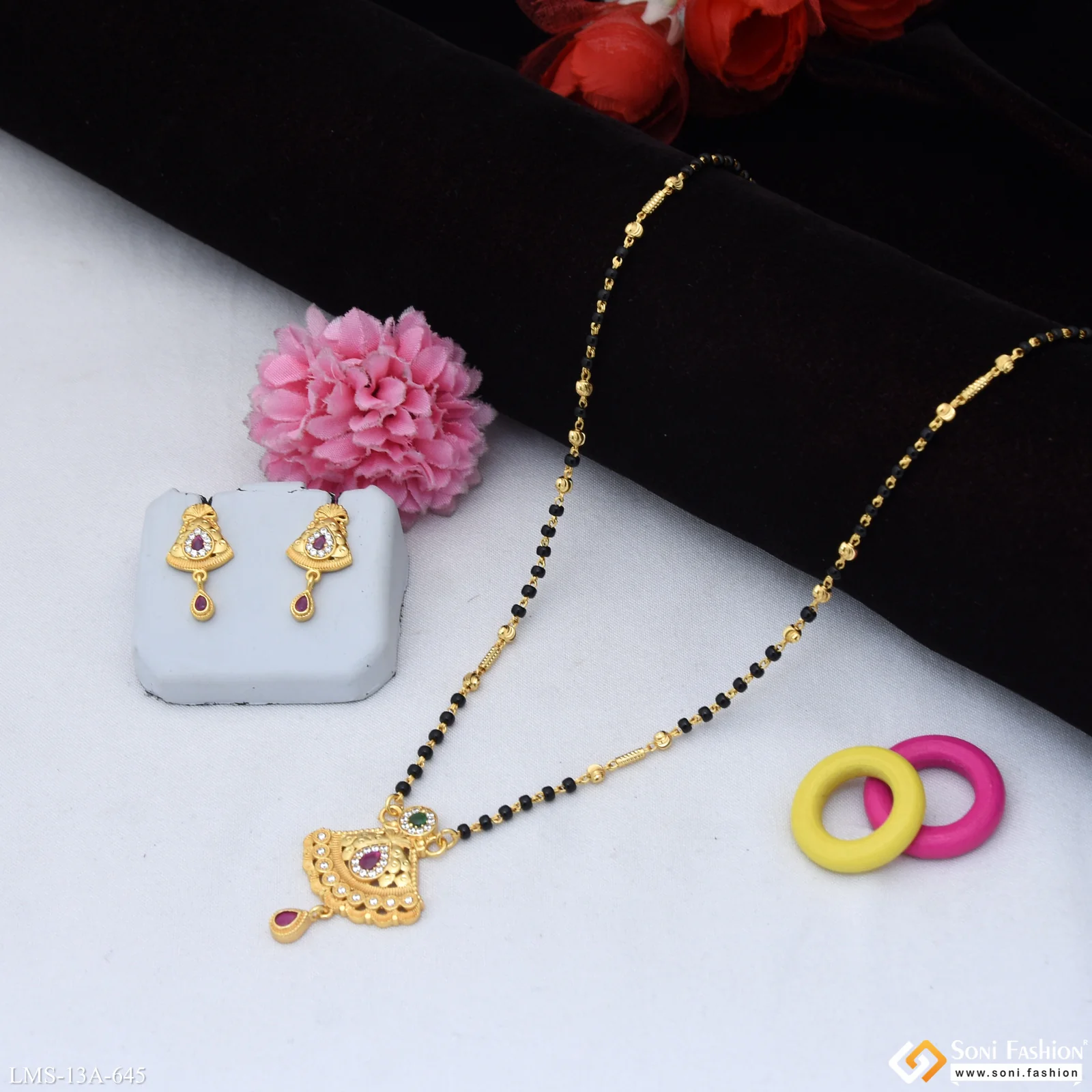 New Style Gold Plated Mangalsutra Set for Women - Style A645 - Image 4