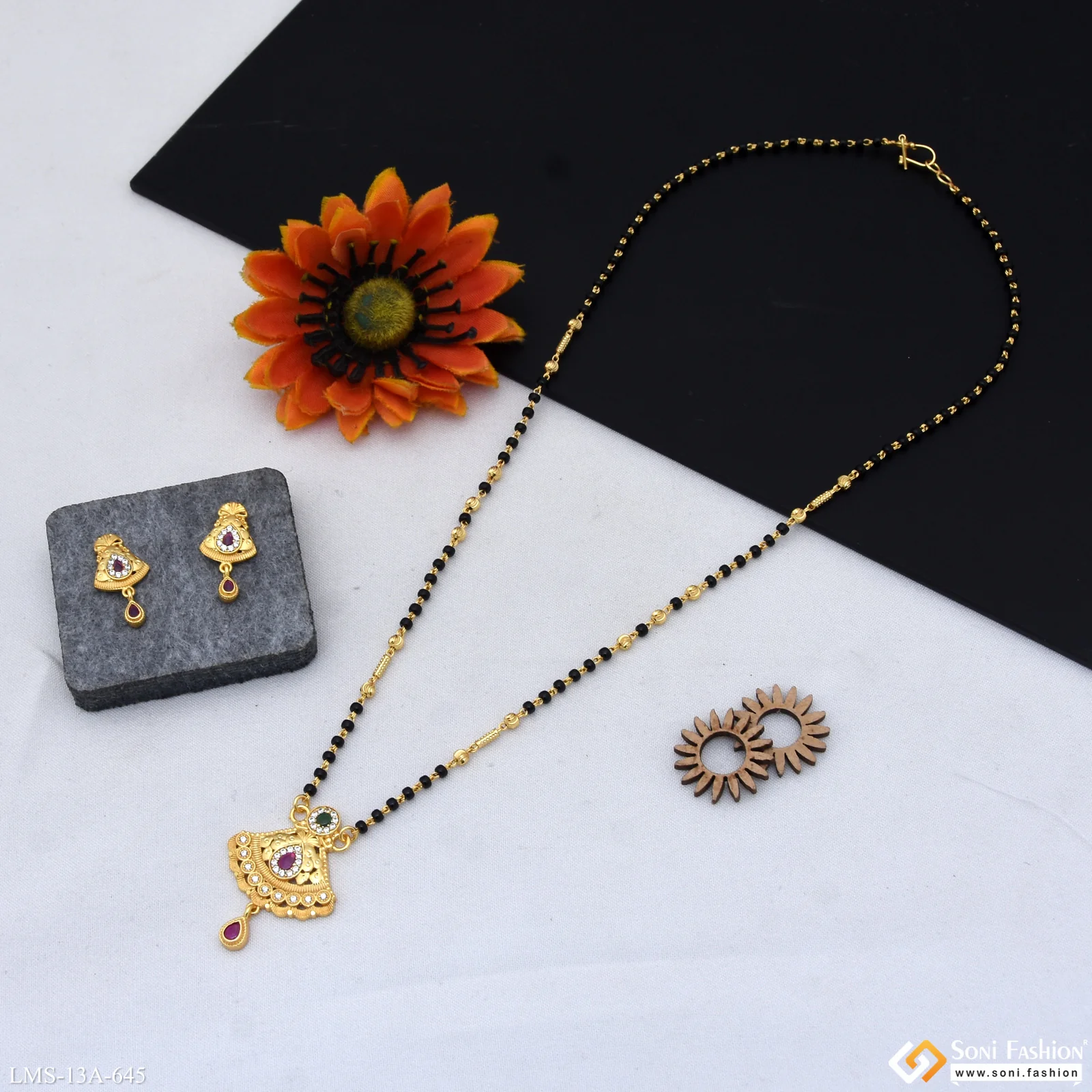New Style Gold Plated Mangalsutra Set for Women - Style A645 - Image 5