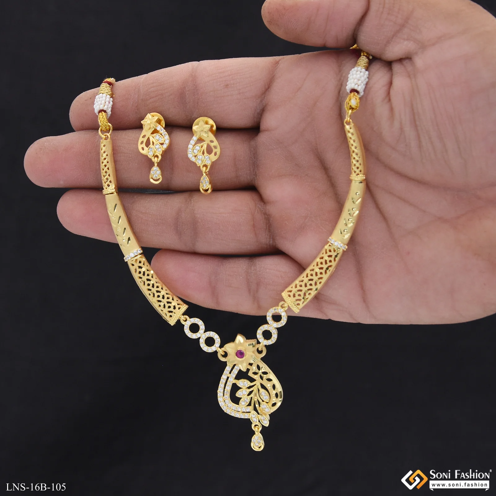 New Style Gold Plated Necklace Set for Women - Style B105 - Image 5