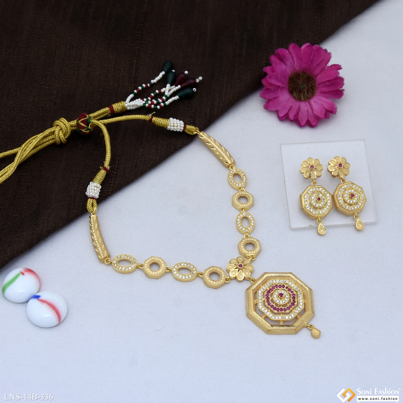 New Style Gold Plated Necklace Set for Women - Style B336 - Image 5