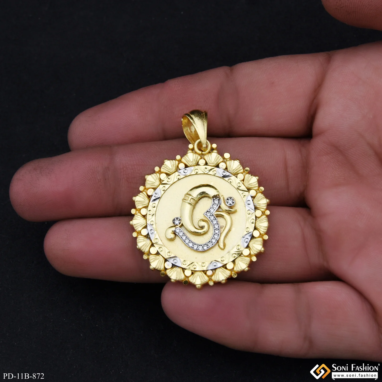 Om Latest Design Gold Plated Pendant for Men - Style B872
