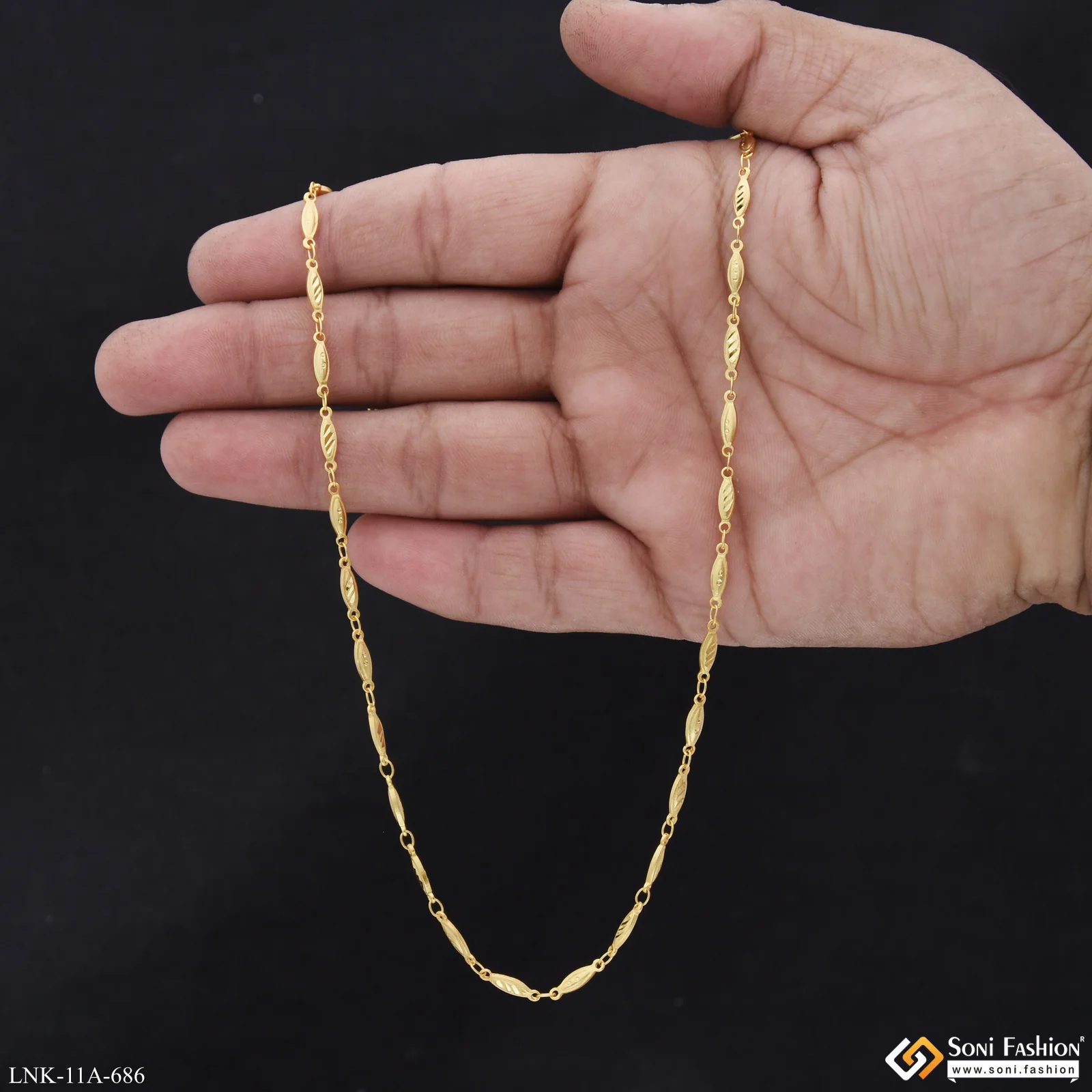Opulent Design Gold Plated Chain for Ladies - Style A686 - Image 6