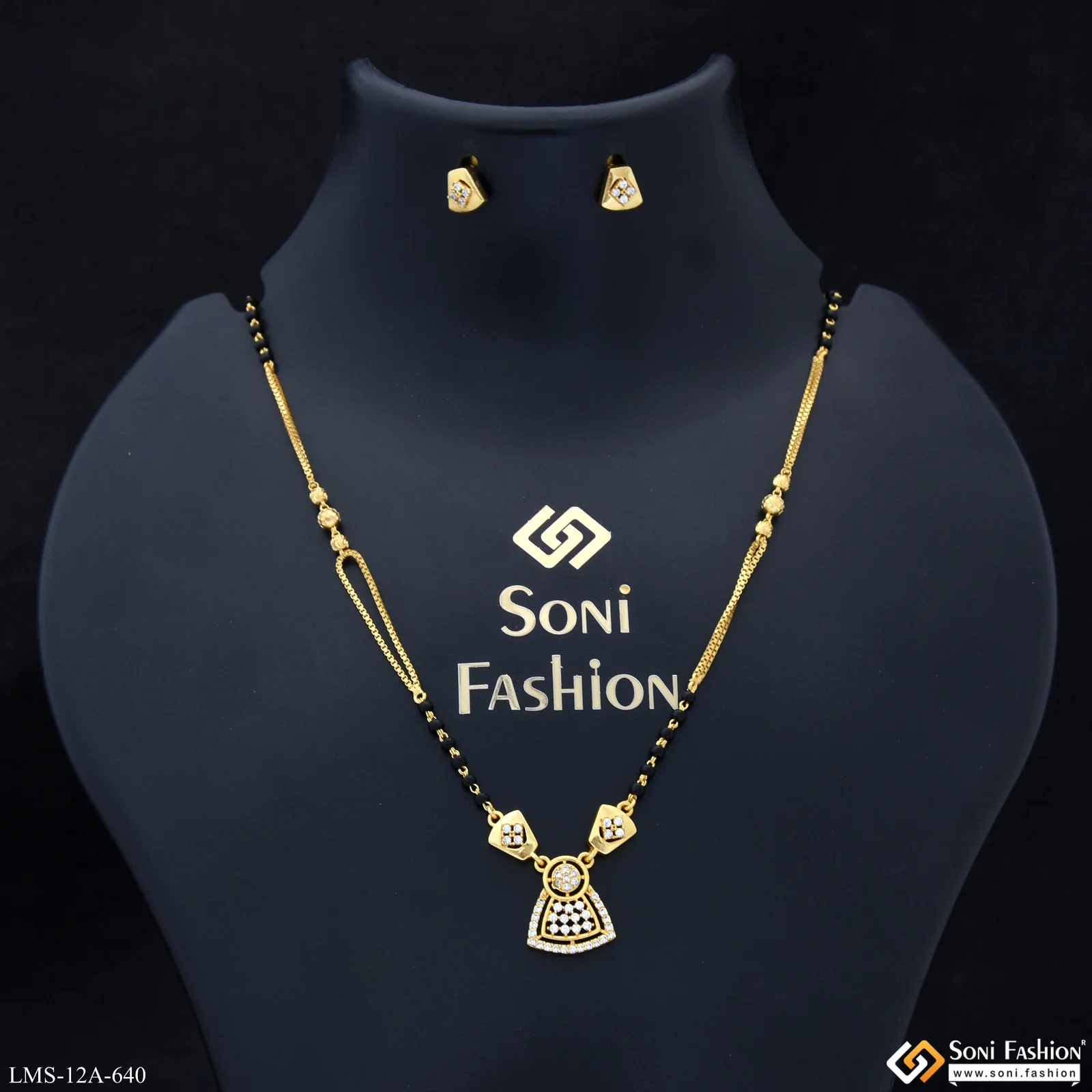 Opulent Design Gold Plated Mangalsutra Set for Women - Style A640