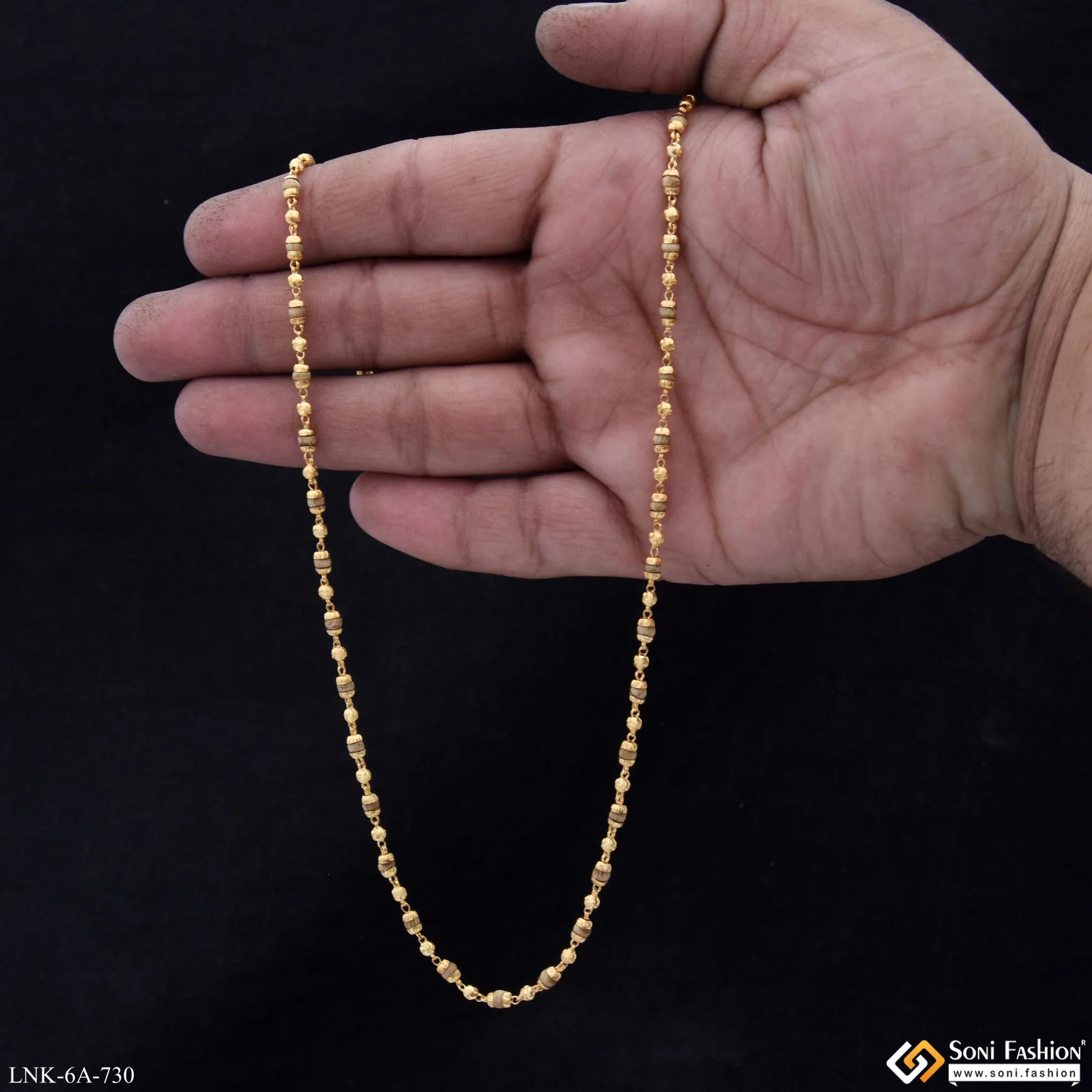 Opulent Design Gold Plated Tulsi Mala for Women - Style A730 - Image 6
