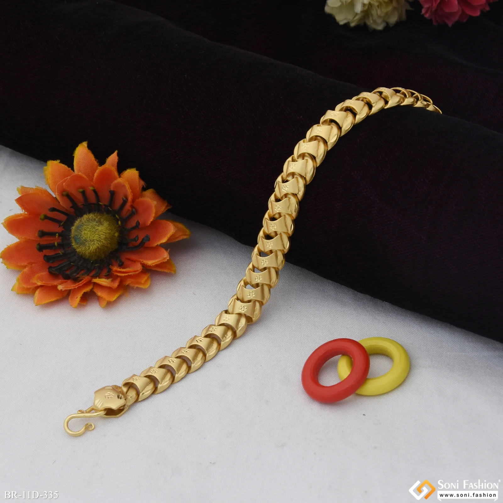Pokal Superior Quality Unique Design Gold Plated Bracelet for Men - Style D335 - Image 3