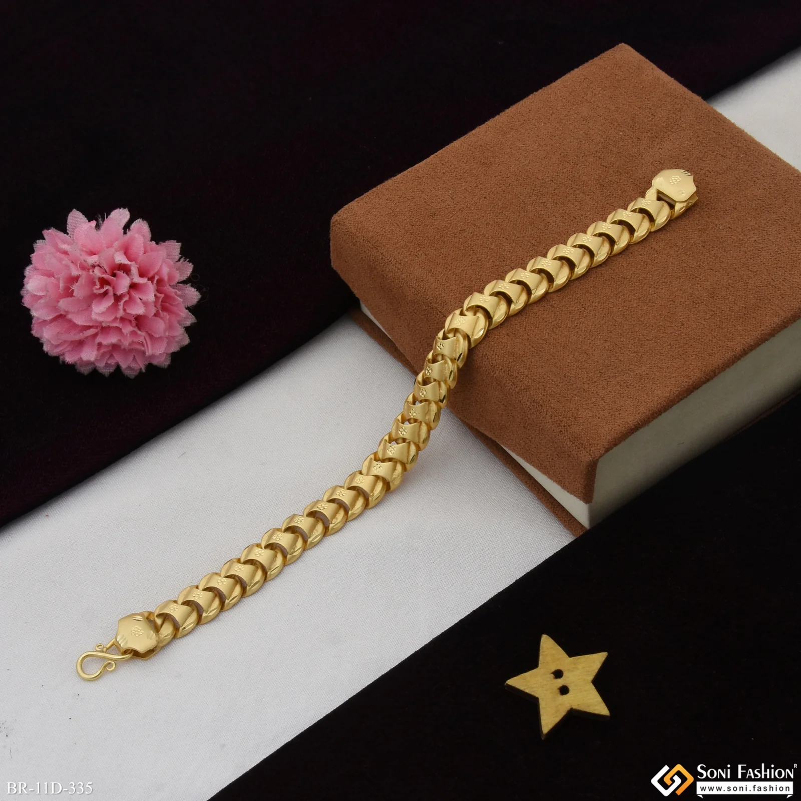 Pokal Superior Quality Unique Design Gold Plated Bracelet for Men - Style D335 - Image 5
