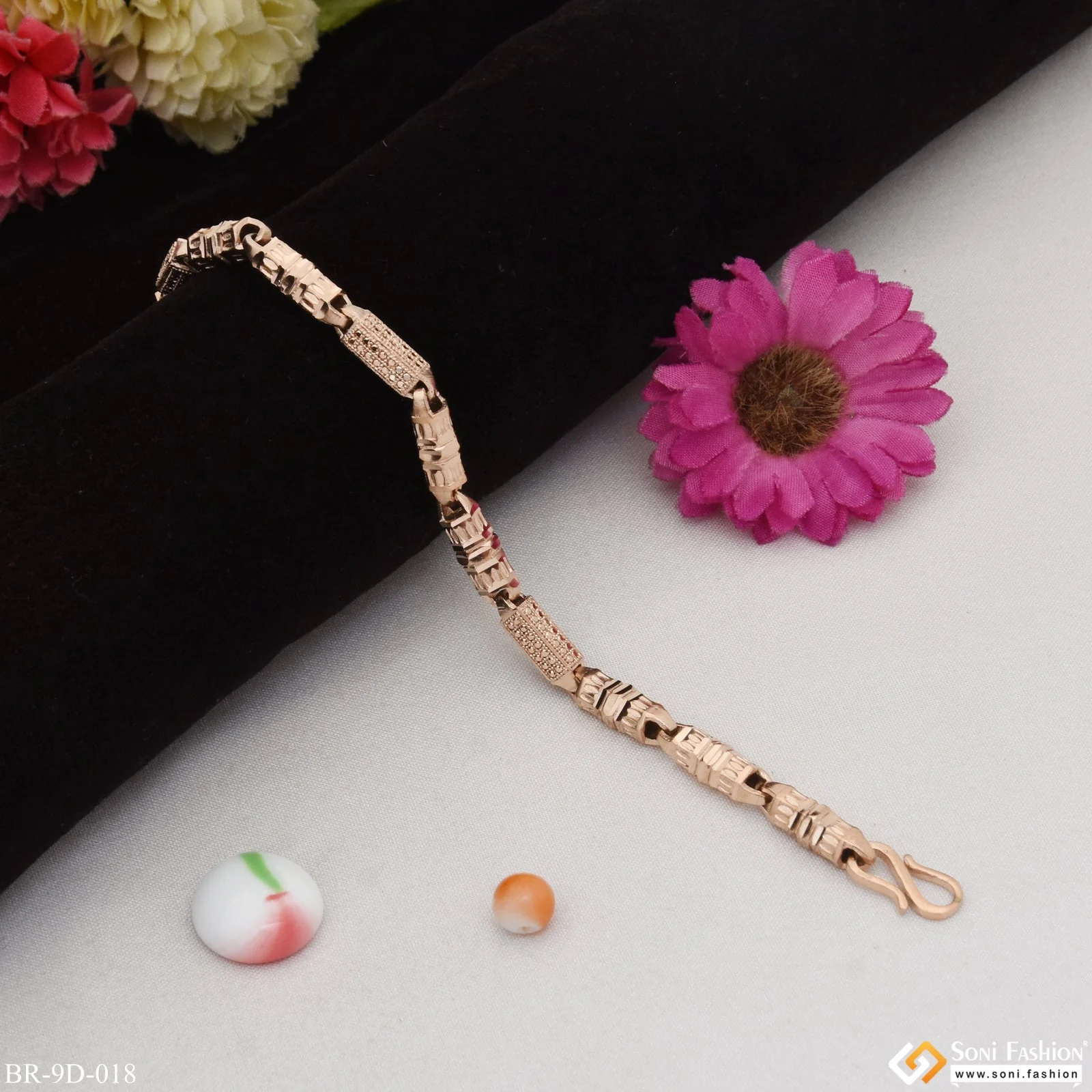 Popular Design Amazing Design Rose Gold Color Bracelet for Men - Style D018 - Image 2