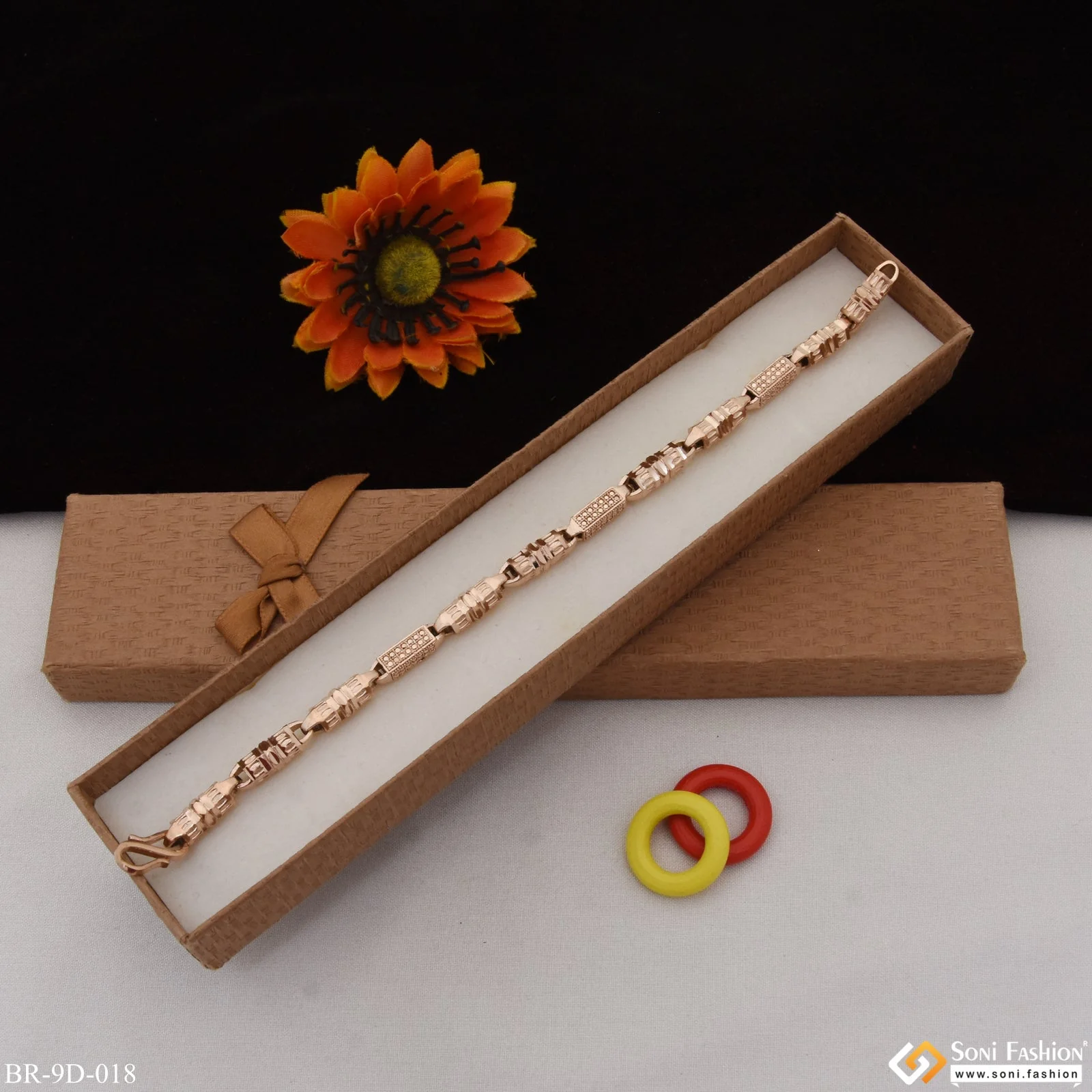 Popular Design Amazing Design Rose Gold Color Bracelet for Men - Style D018 - Image 5