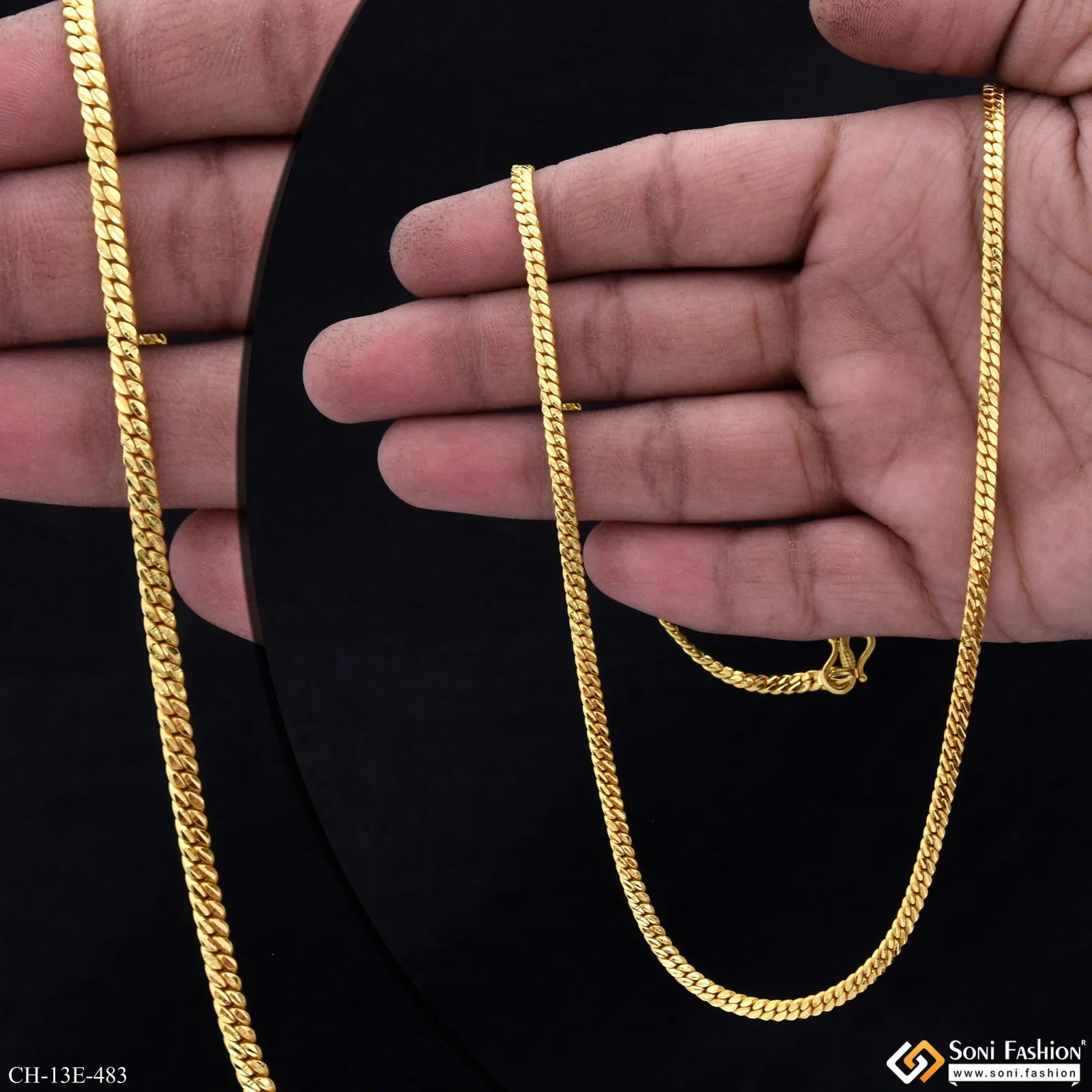 Popular Design Gold Plated Chain for Men - Style E483 - Image 2