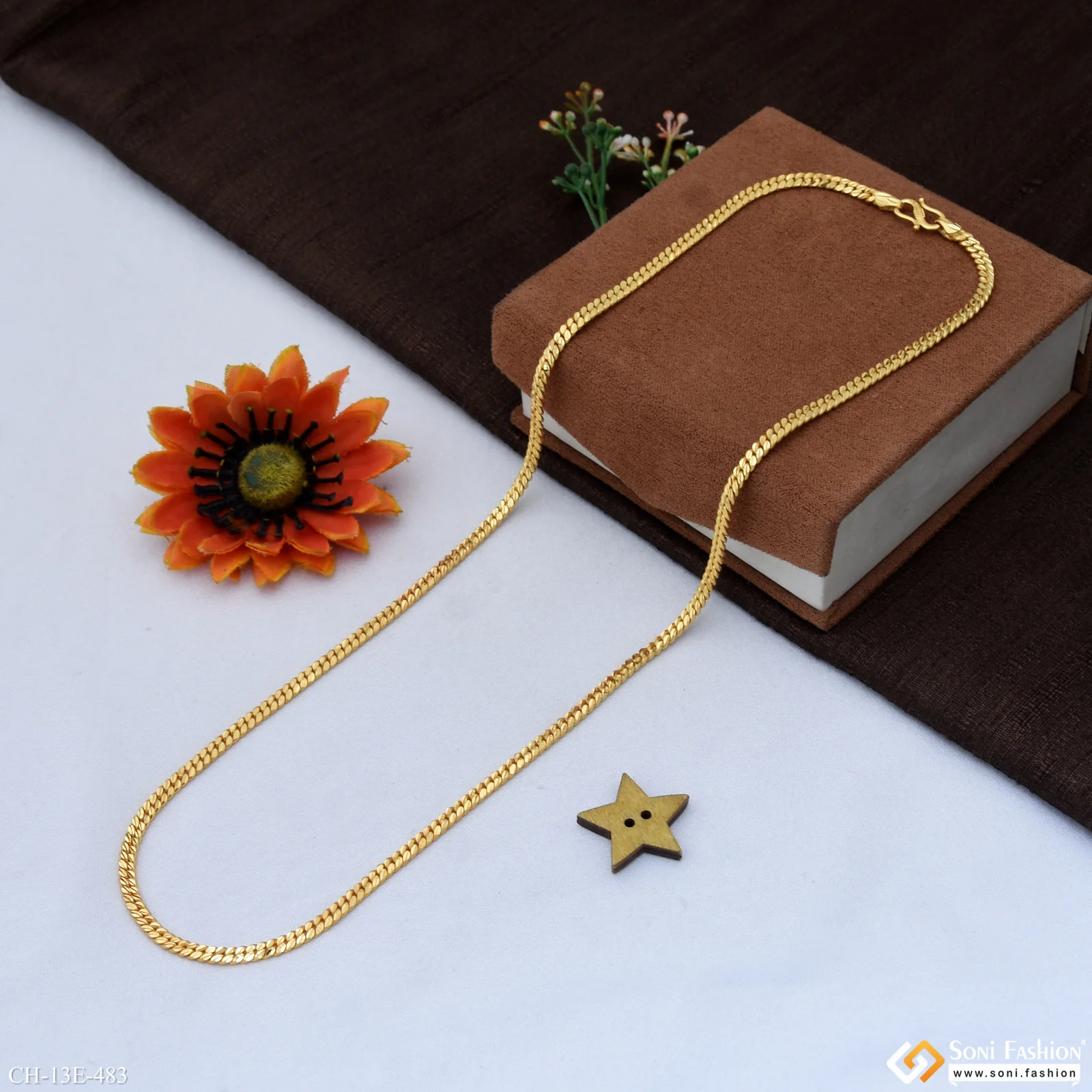 Popular Design Gold Plated Chain for Men - Style E483 - Image 3
