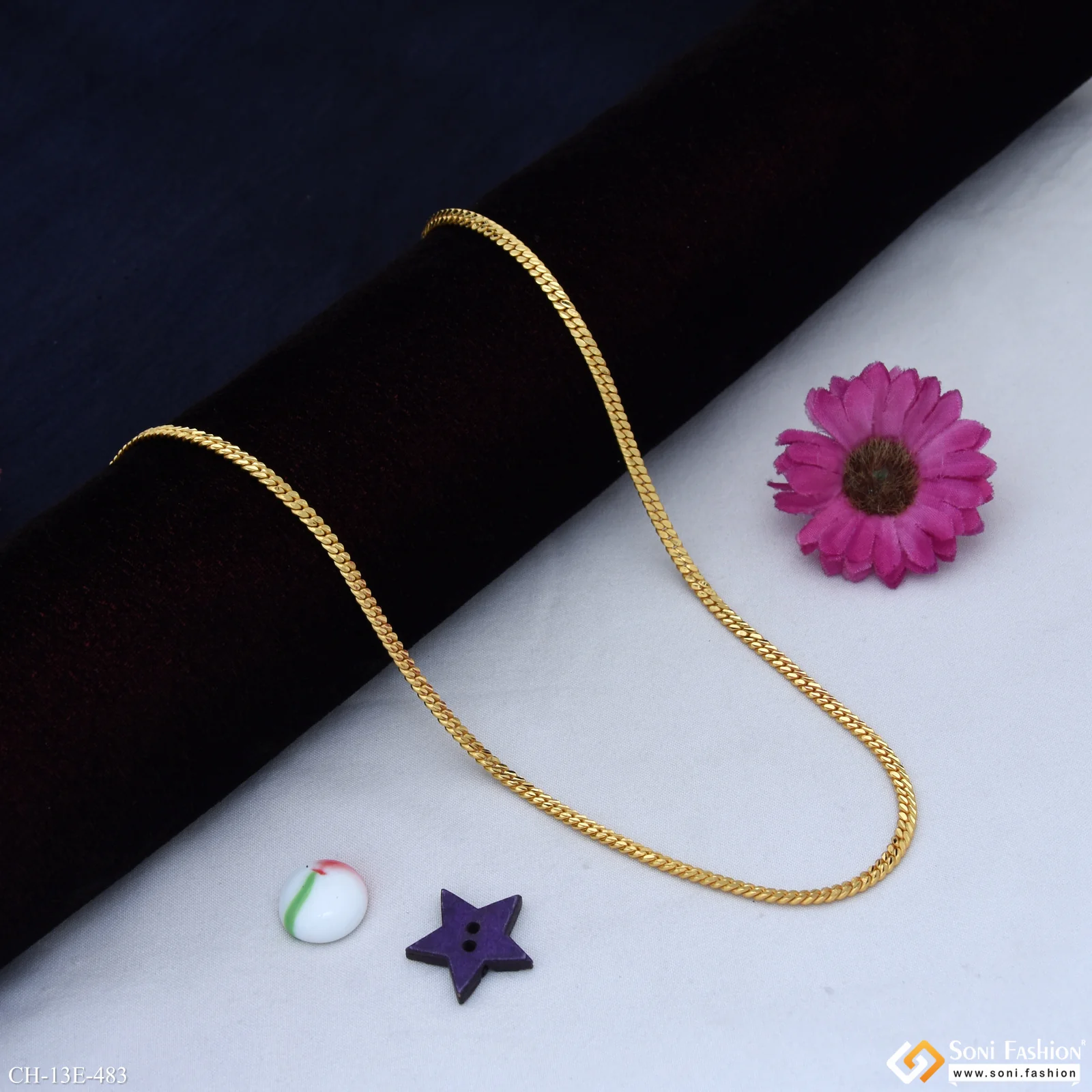 Popular Design Gold Plated Chain for Men - Style E483 - Image 4