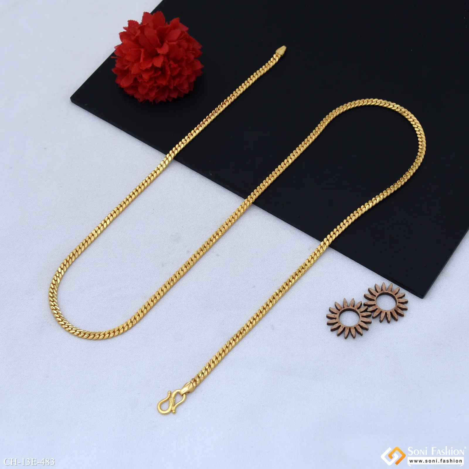 Popular Design Gold Plated Chain for Men - Style E483 - Image 5