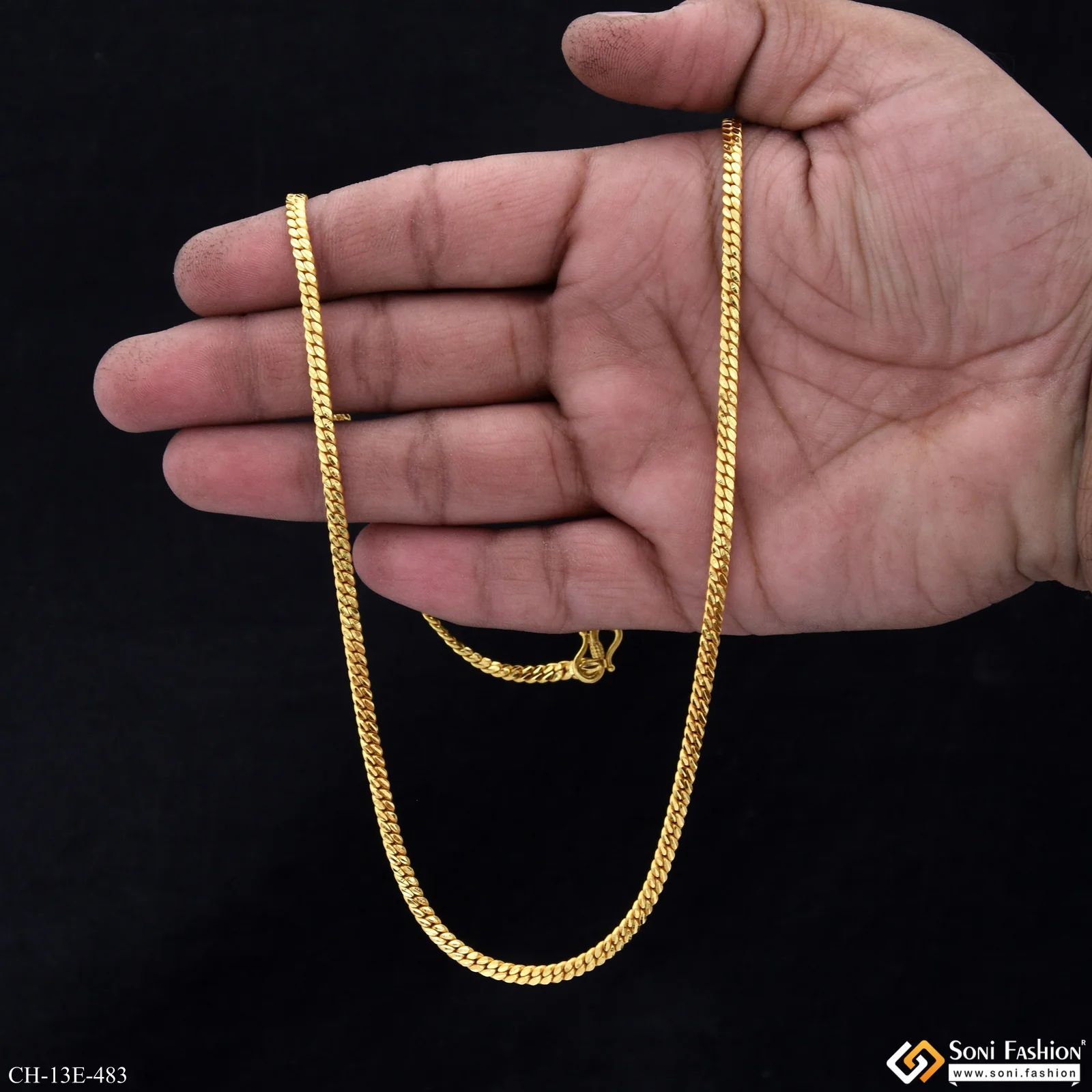 Popular Design Gold Plated Chain for Men - Style E483 - Image 6