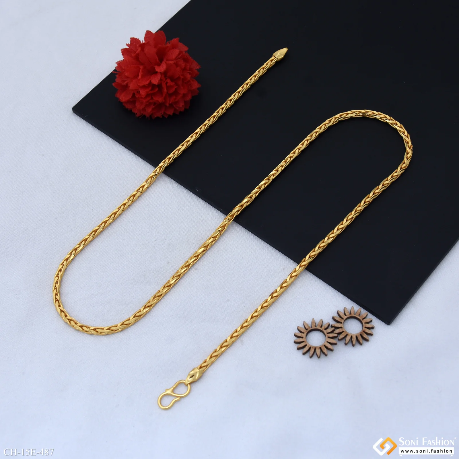 Popular Design Gold Plated Chain for Men - Style E487 - Image 5