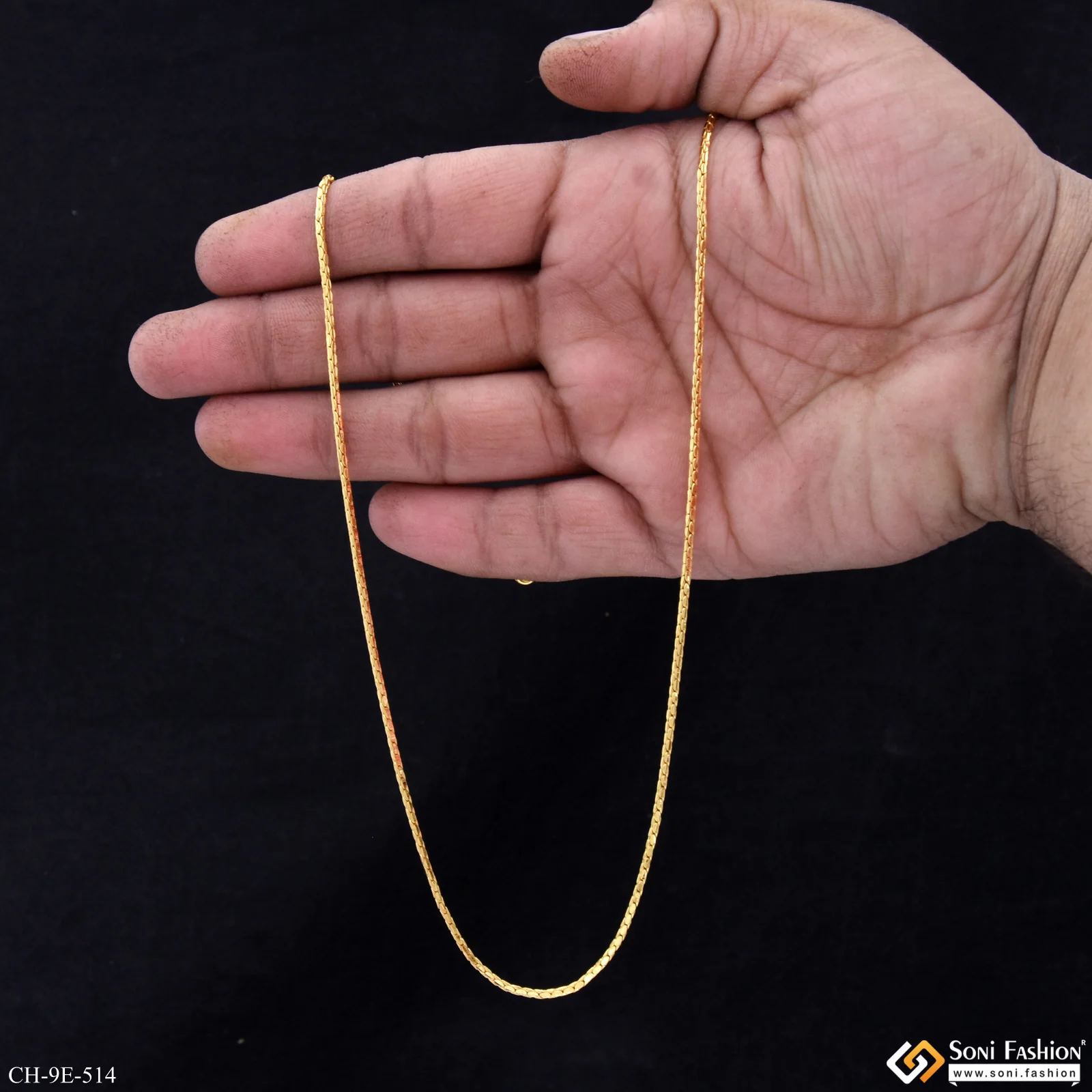 Popular Design Gold Plated Chain for Men - Style E514 - Image 6