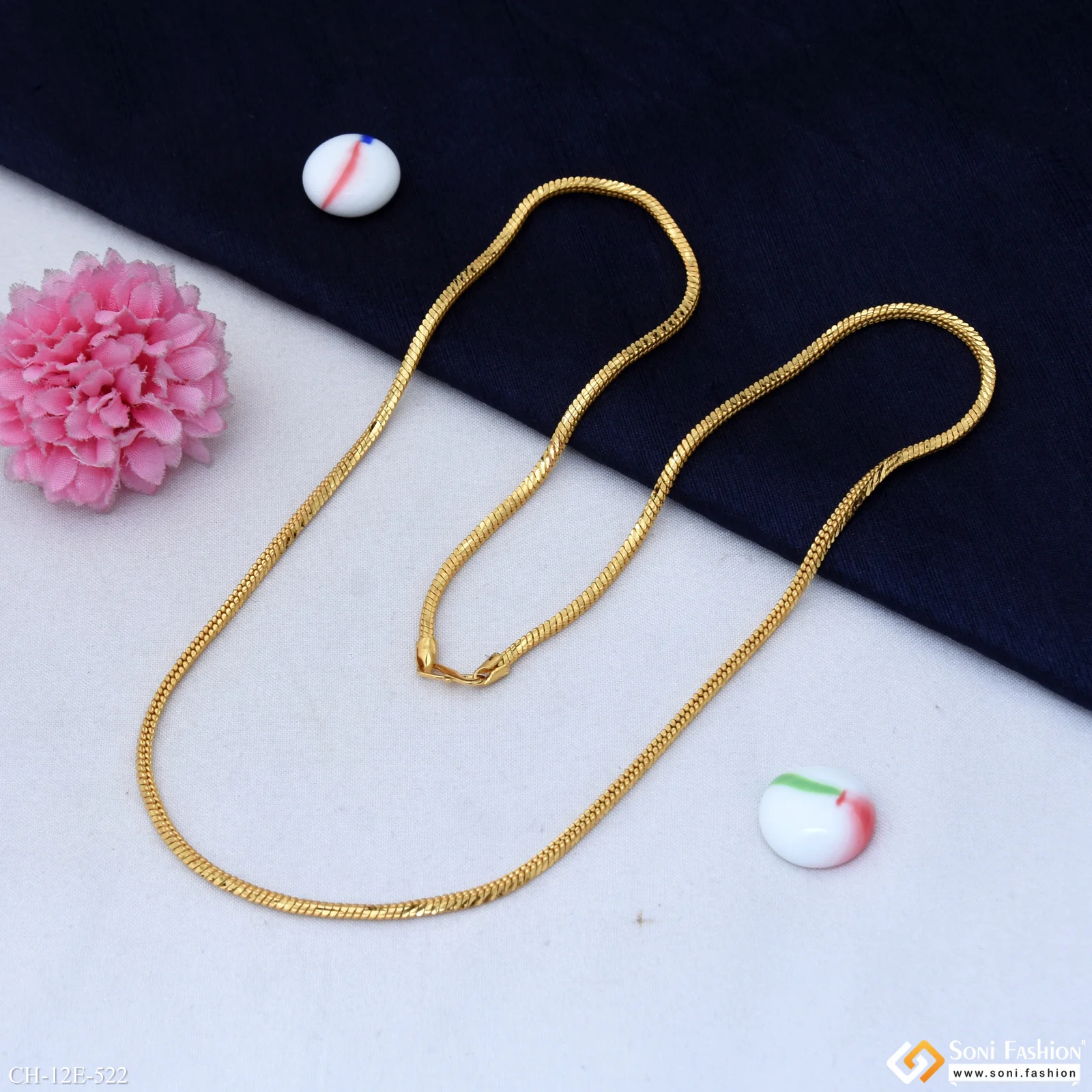 Popular Design Gold Plated Chain for Men - Style E522 - Image 5