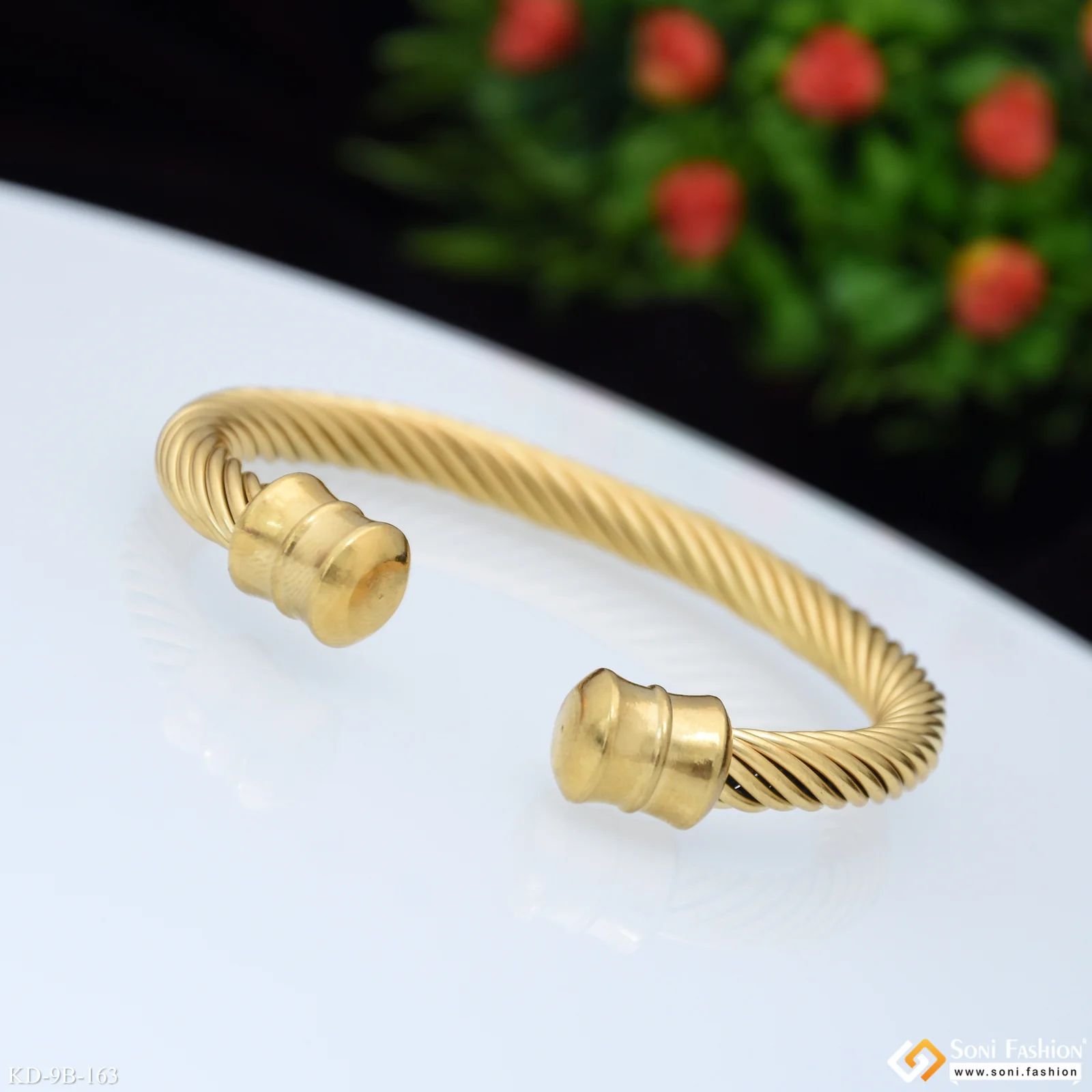 Popular Design Gold Plated Kada for Men - Style B163 - Image 5