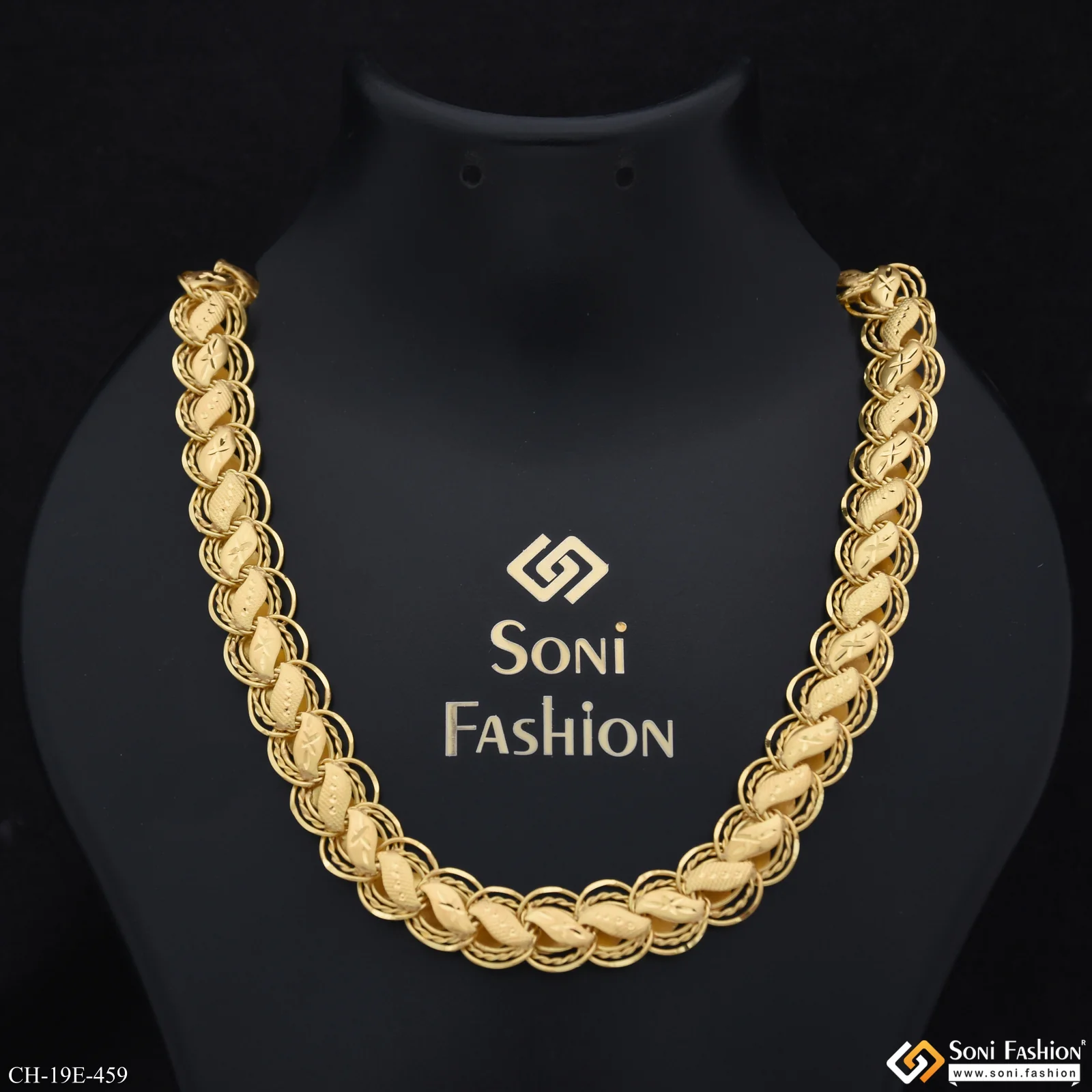 Popular Design Gold Plated Kohli Chain for Men - Style E459