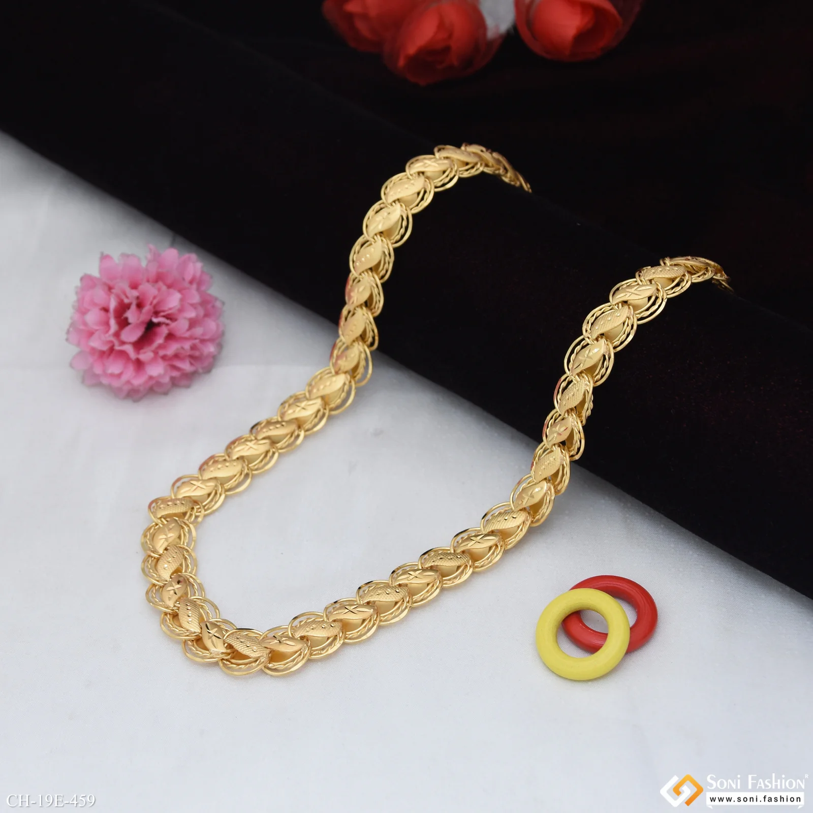 Popular Design Gold Plated Kohli Chain for Men - Style E459 - Image 3