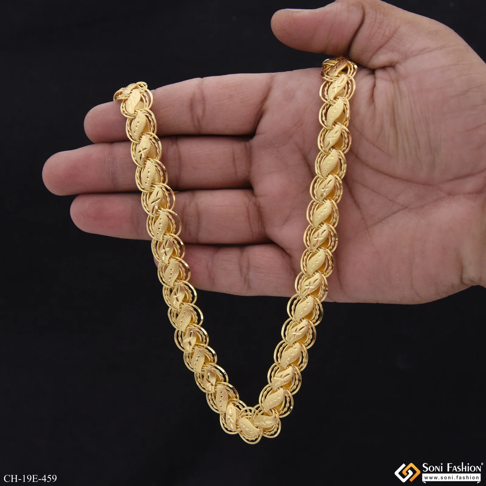 Popular Design Gold Plated Kohli Chain for Men - Style E459 - Image 5