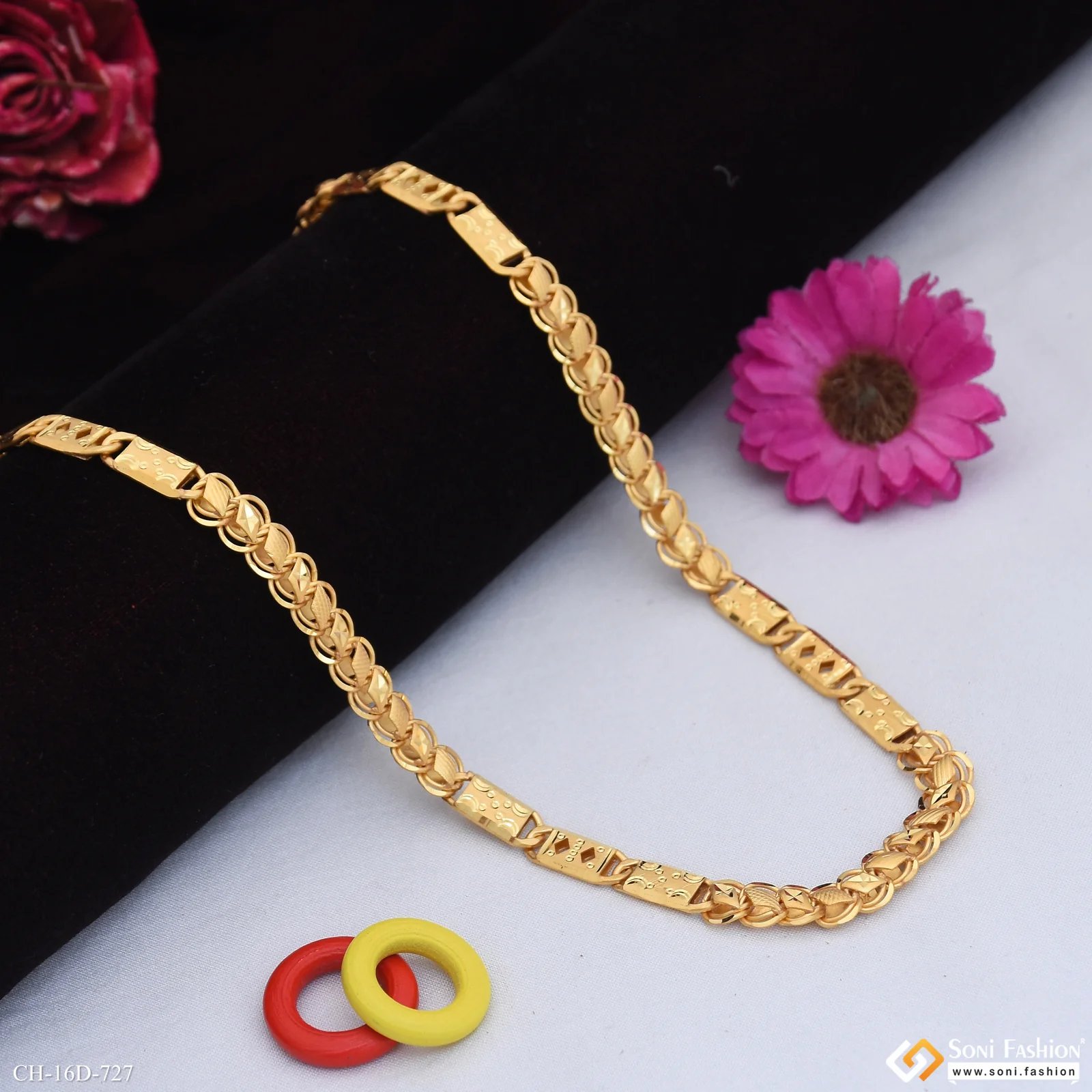 Popular Design Gold Plated Kohli Nawabi Chain for Men - Style D727 - Image 4