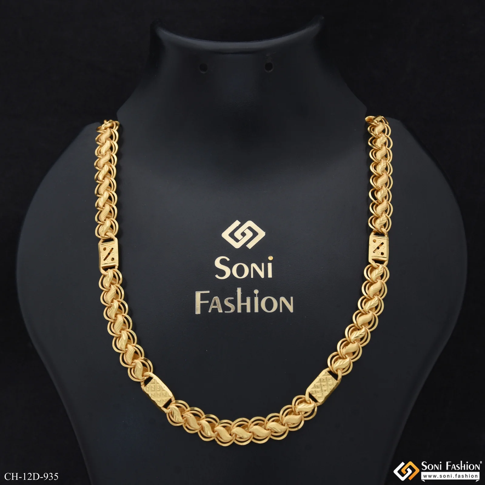 Popular Design Gold Plated Kohli Nawabi Chain for Men - Style D935