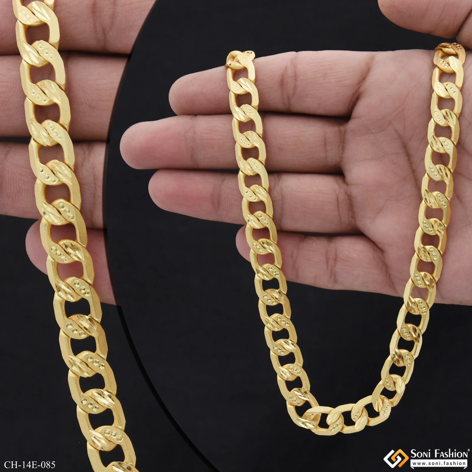 Popular Design Gold Plated Link Chain for Men - Style E085 - Image 2