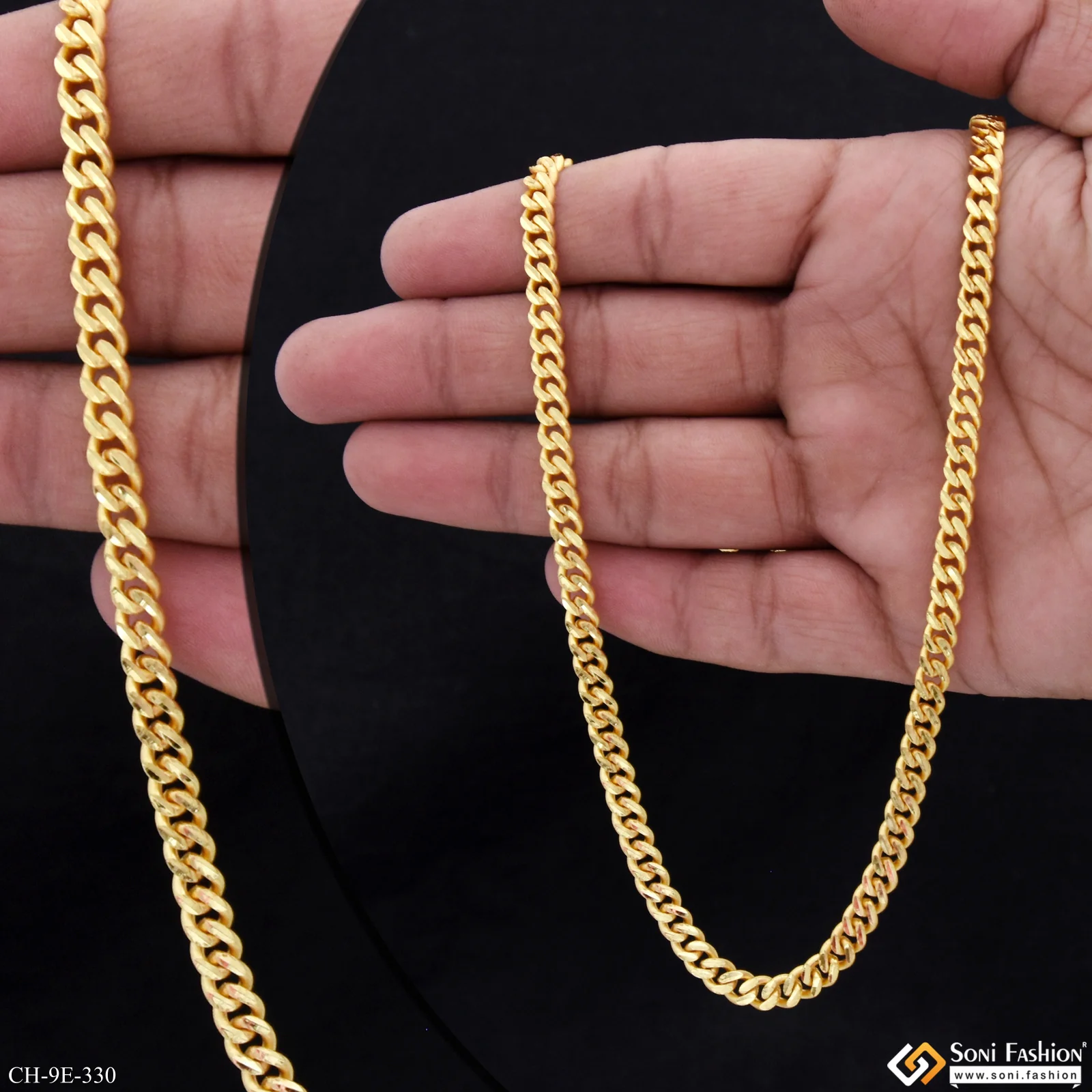 Popular Design Gold Plated Link Chain for Men - Style E330 - Image 2