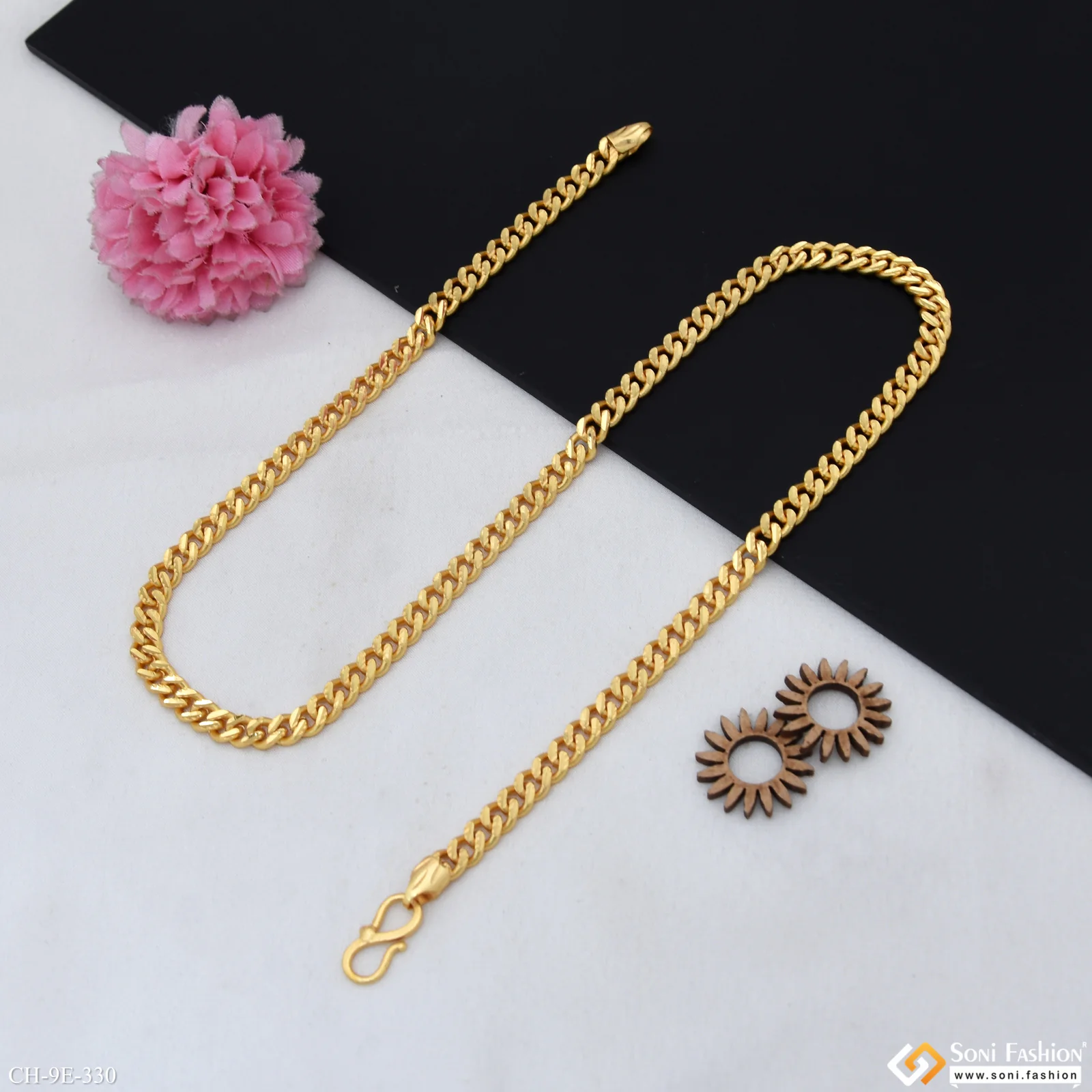 Popular Design Gold Plated Link Chain for Men - Style E330 - Image 5