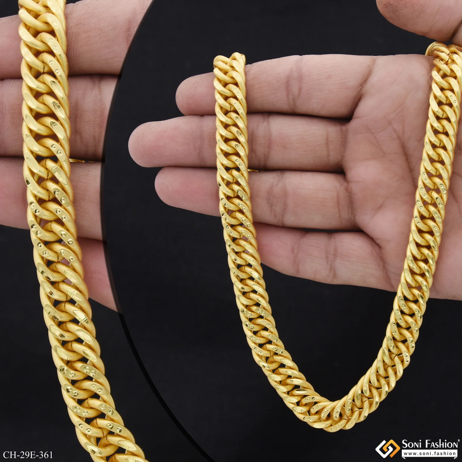 Popular Design Gold Plated Link Chain for Men - Style E361 - Image 2