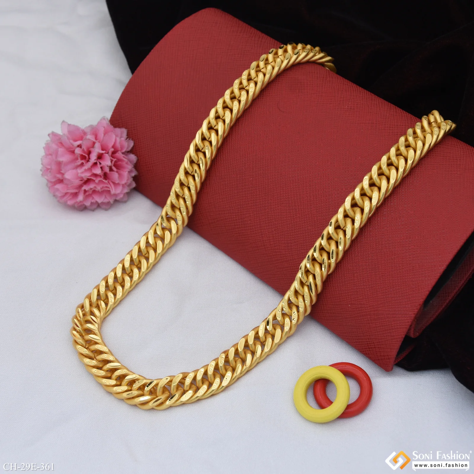 Popular Design Gold Plated Link Chain for Men - Style E361 - Image 3